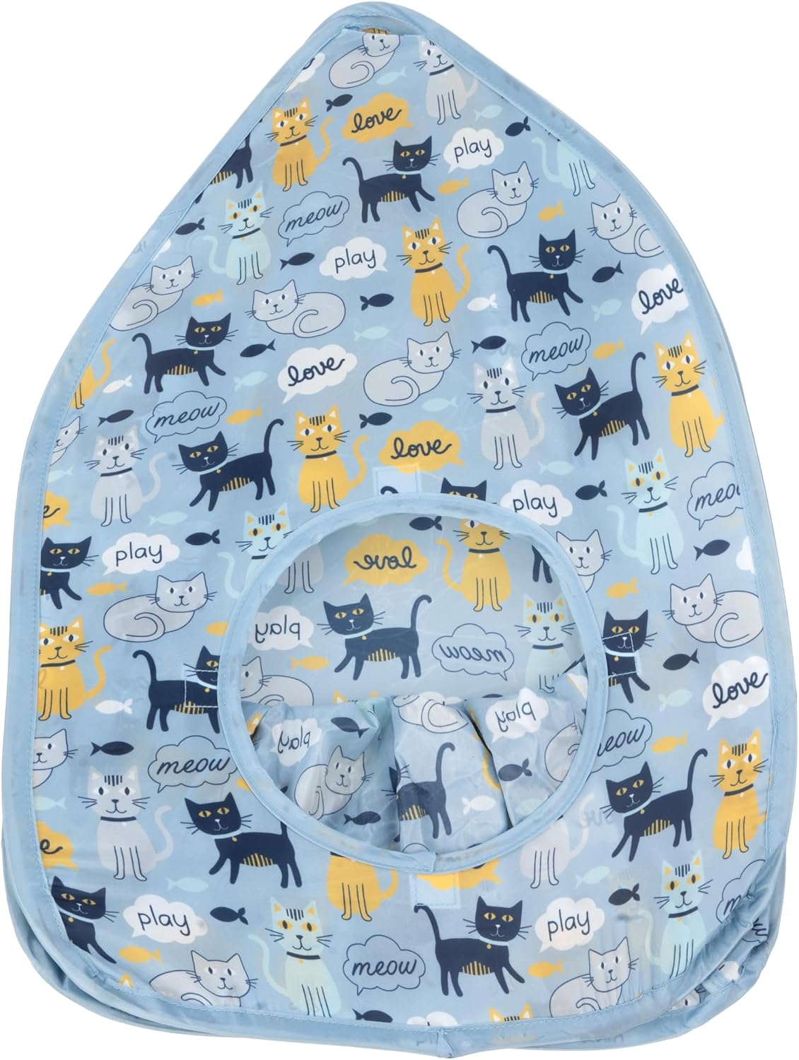 Kitty City Safari Jungle Pop-Up Cat Cube, Collapsible Indoor Cat Hideout & Play Cube with Peekaboo Openings, Easy Storage, 15” x 15” x 15”