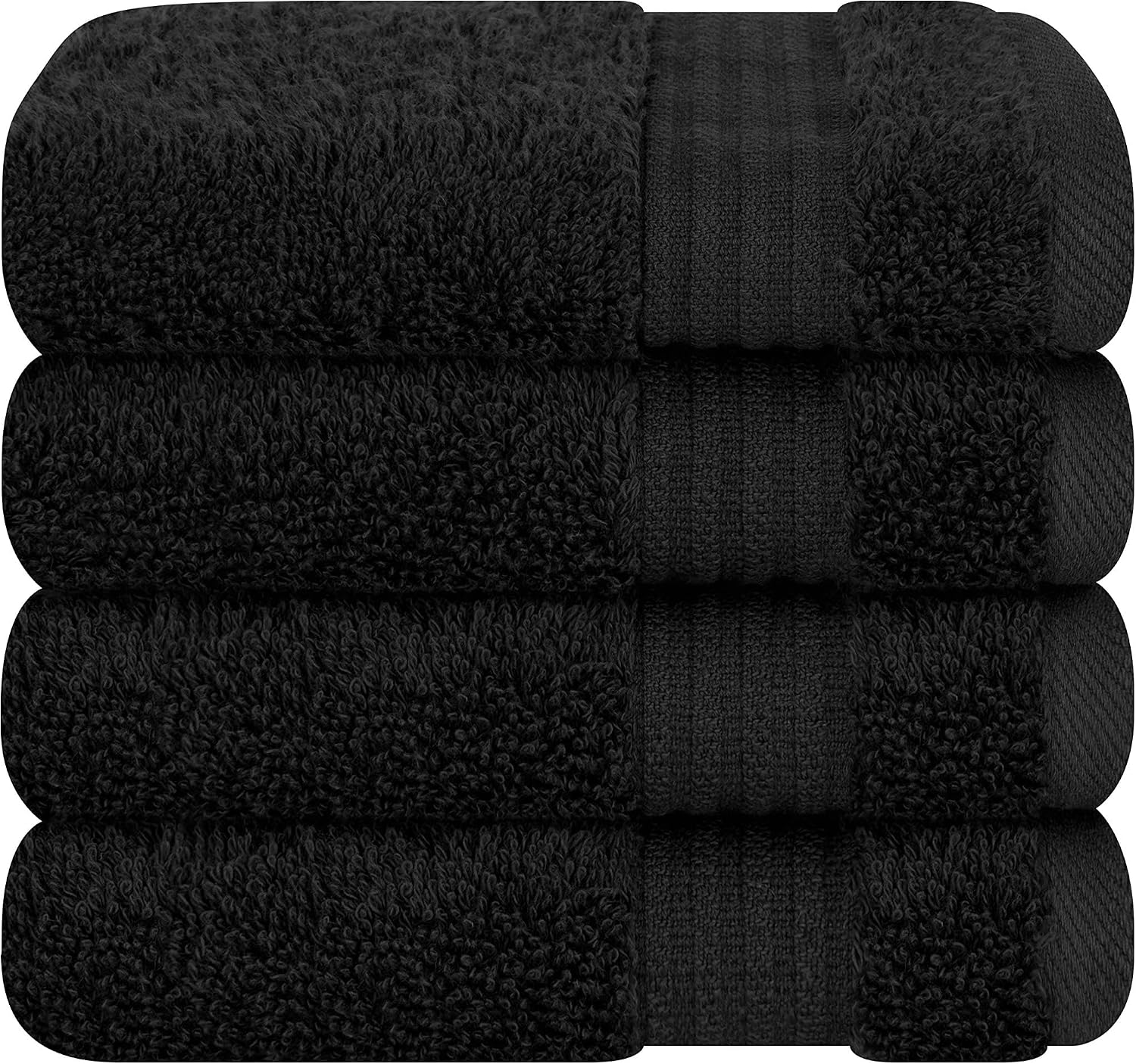 Cotton Paradise Towel Set of 6, 2 Bath Towels, 2 Hand Towels and 2 Washcloths Towels for Bathroom Sets, Smoke Gray
