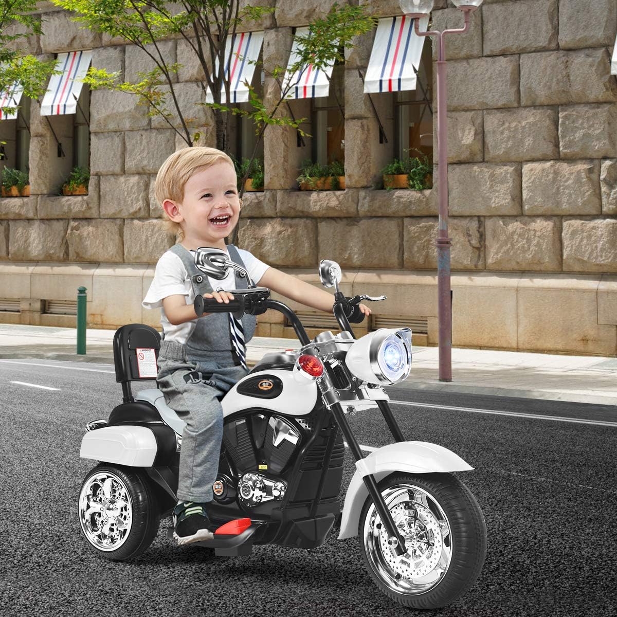 Costzon 6V Ride on Chopper Kids Motorcycle with Horn, Headlight (Red)