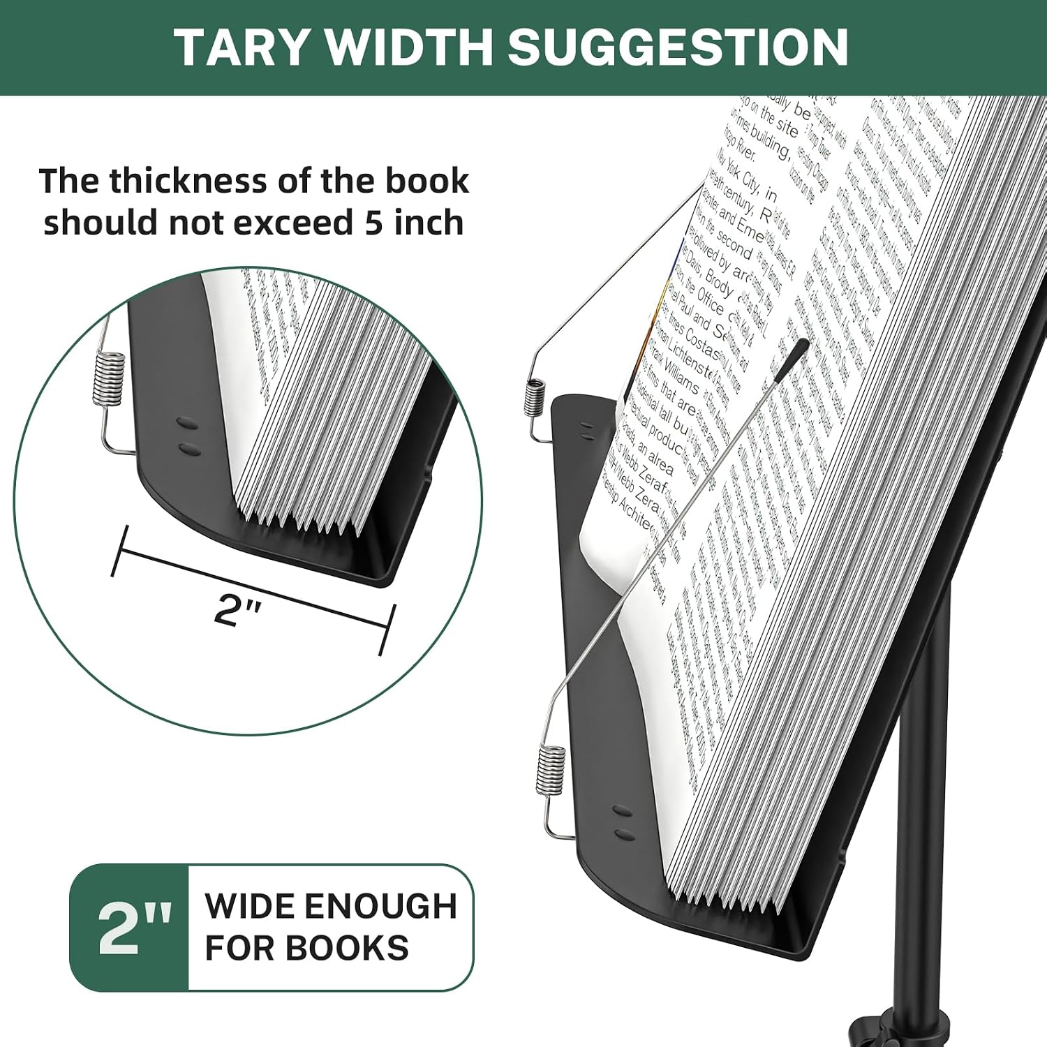 Sheet Music Stand - Full Metal with Carrying Bag, Phone Holder, Sheet Music Folder and Clip, 5 in 1 Desktop Book Stand - Black