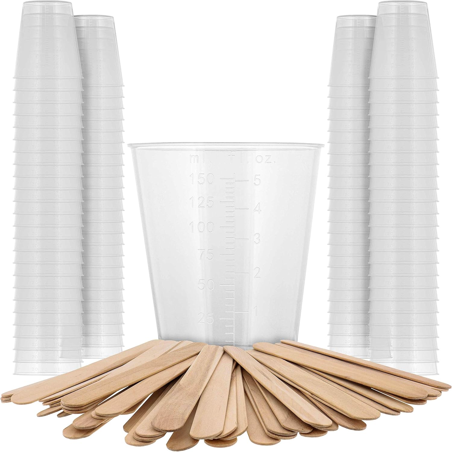 Pouring Masters 40 Ounce (1200ml) Graduated Plastic Mixing Cups (Box of 24)