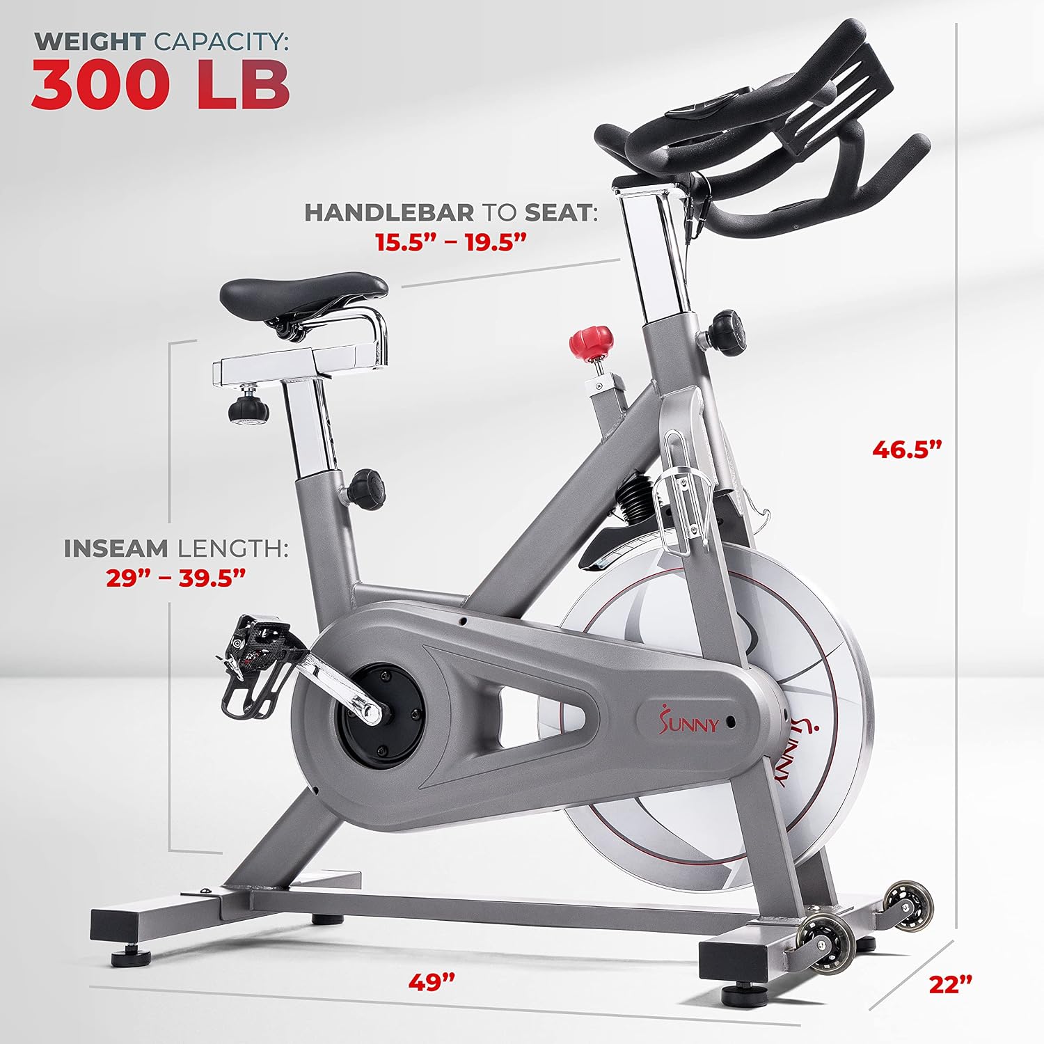 Sunny Health & Fitness Magnetic Exercise Bike for Indoor Cycling