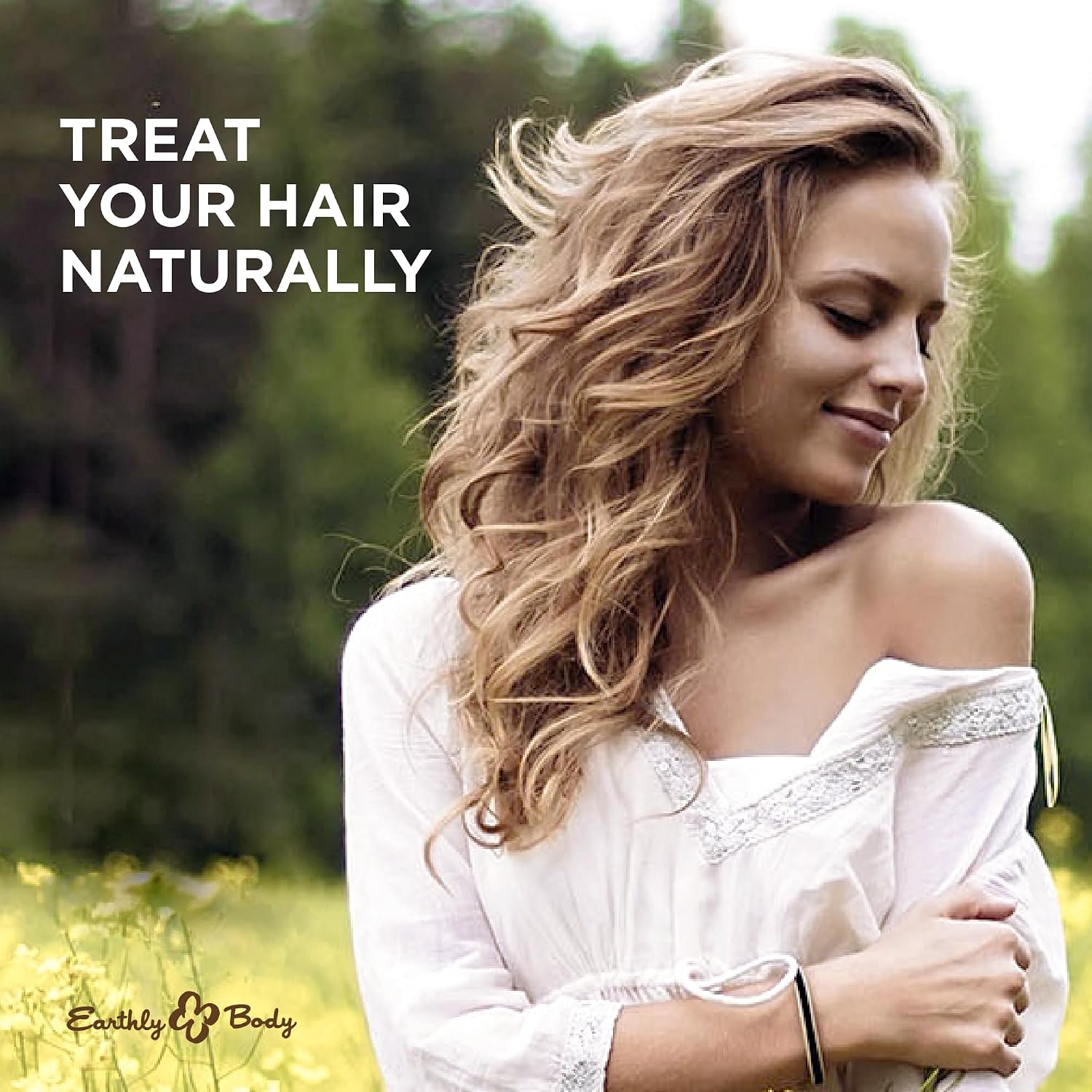 Earthly Body Miracle Oil Tea Tree Conditioner, 16 oz. - Detangles, Tames Frizz & Nourishes Roots - Tea Tree, Hemp Seed