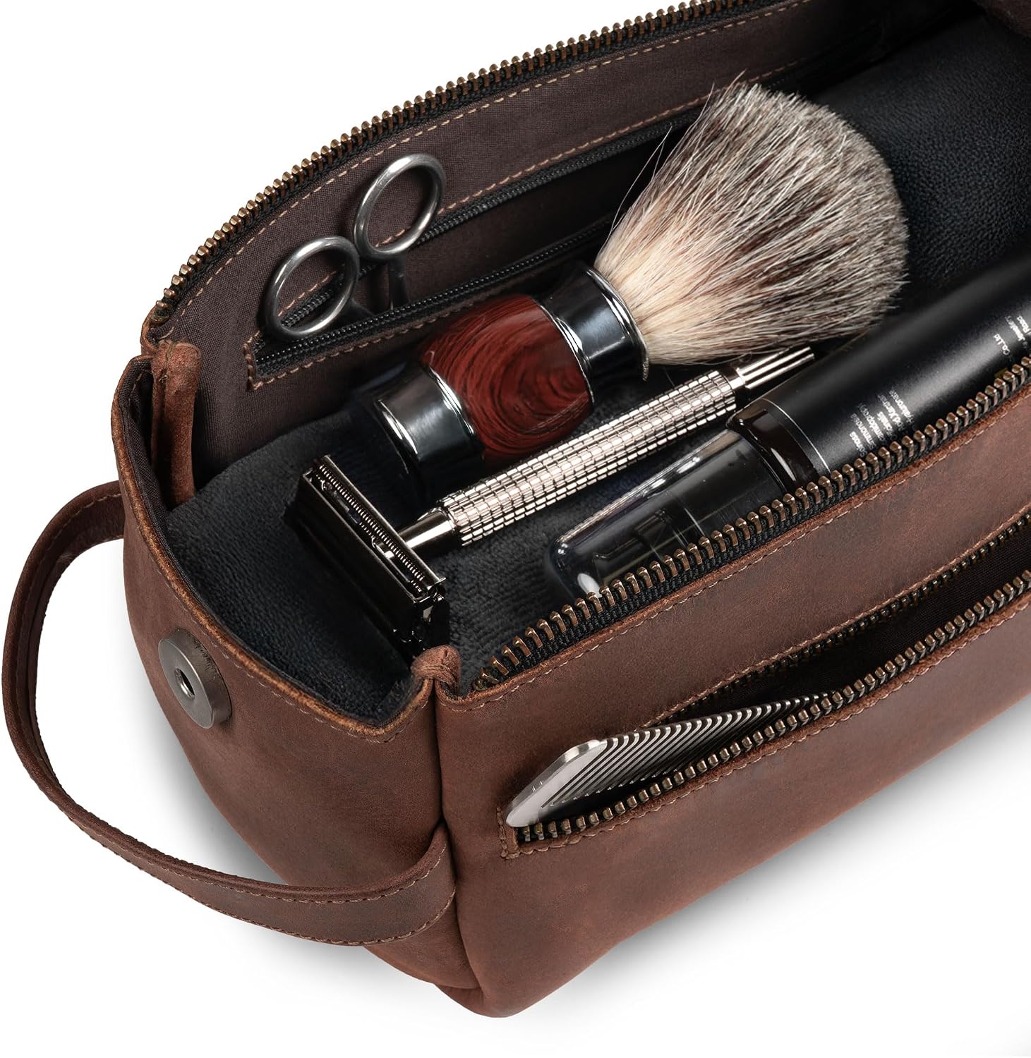 Hide & Drink, Toiletry Bag w/Handles, Hygiene Organizer, Travel Dopp, Razor Case, Bathroom, Shaving, Cosmetic Storage, Travel & Grooming Essentials