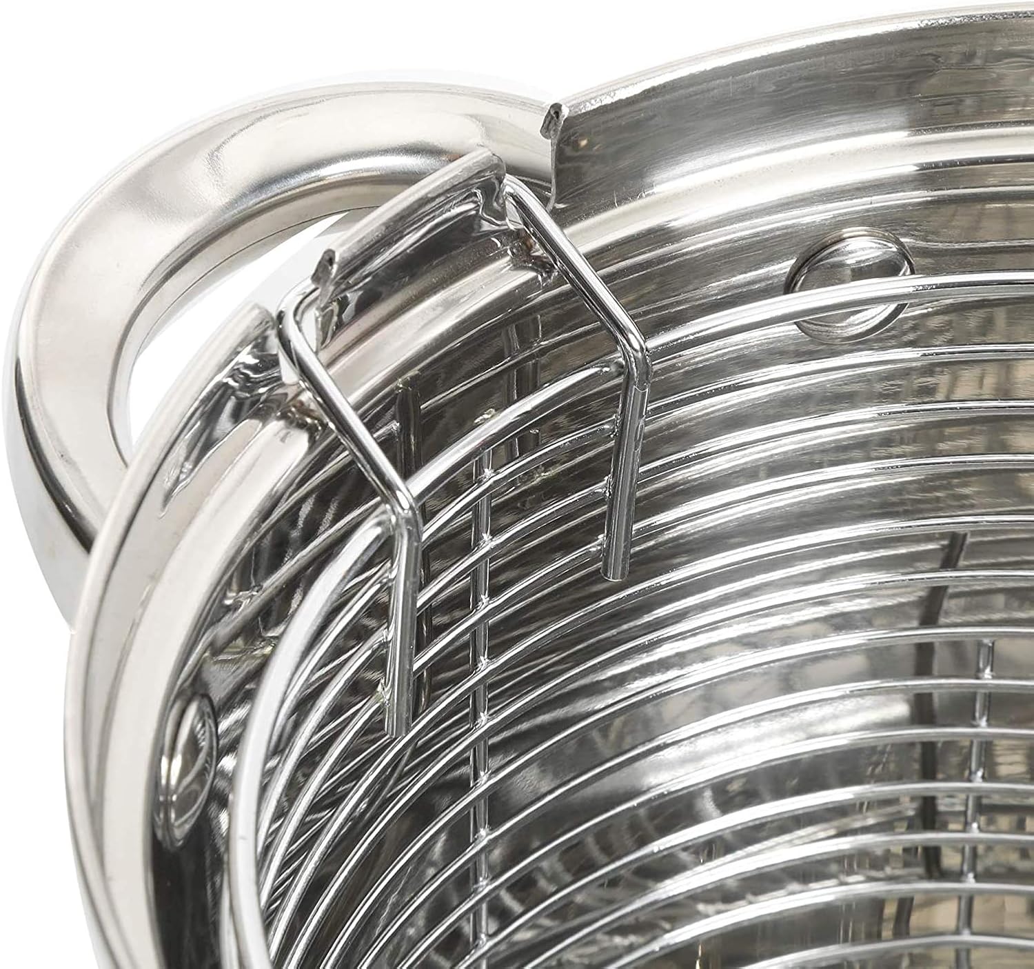 Oster Dutch Oven with Steamer Basket 3-Quart - Sangerfield Stainless Steel, Stovetop Steamer for Vegetables, Rice & Tamales, Dishwasher Safe