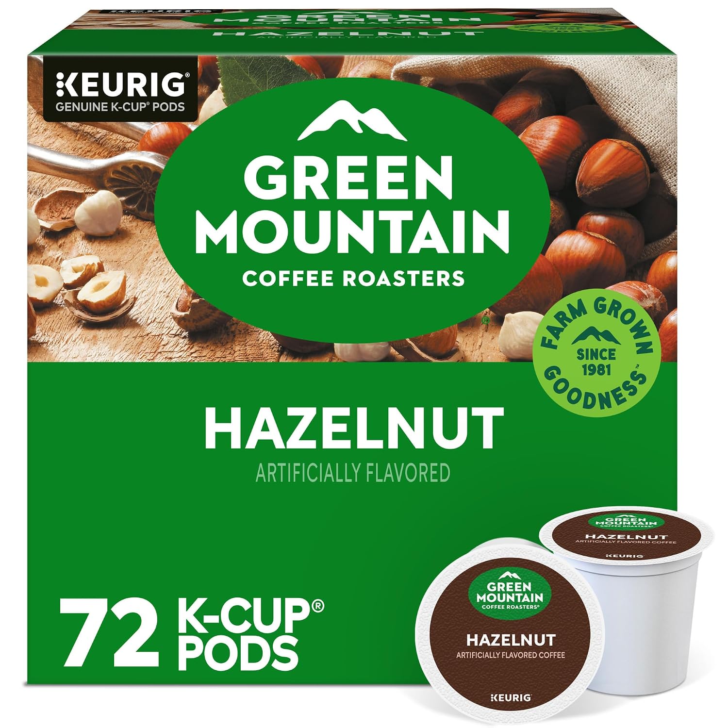 Green Mountain Coffee Roasters Island Coconut, Single-Serve Keurig K-Cup Pod, Flavored Light Roast Coffee, 24 Count (Pack of 1)