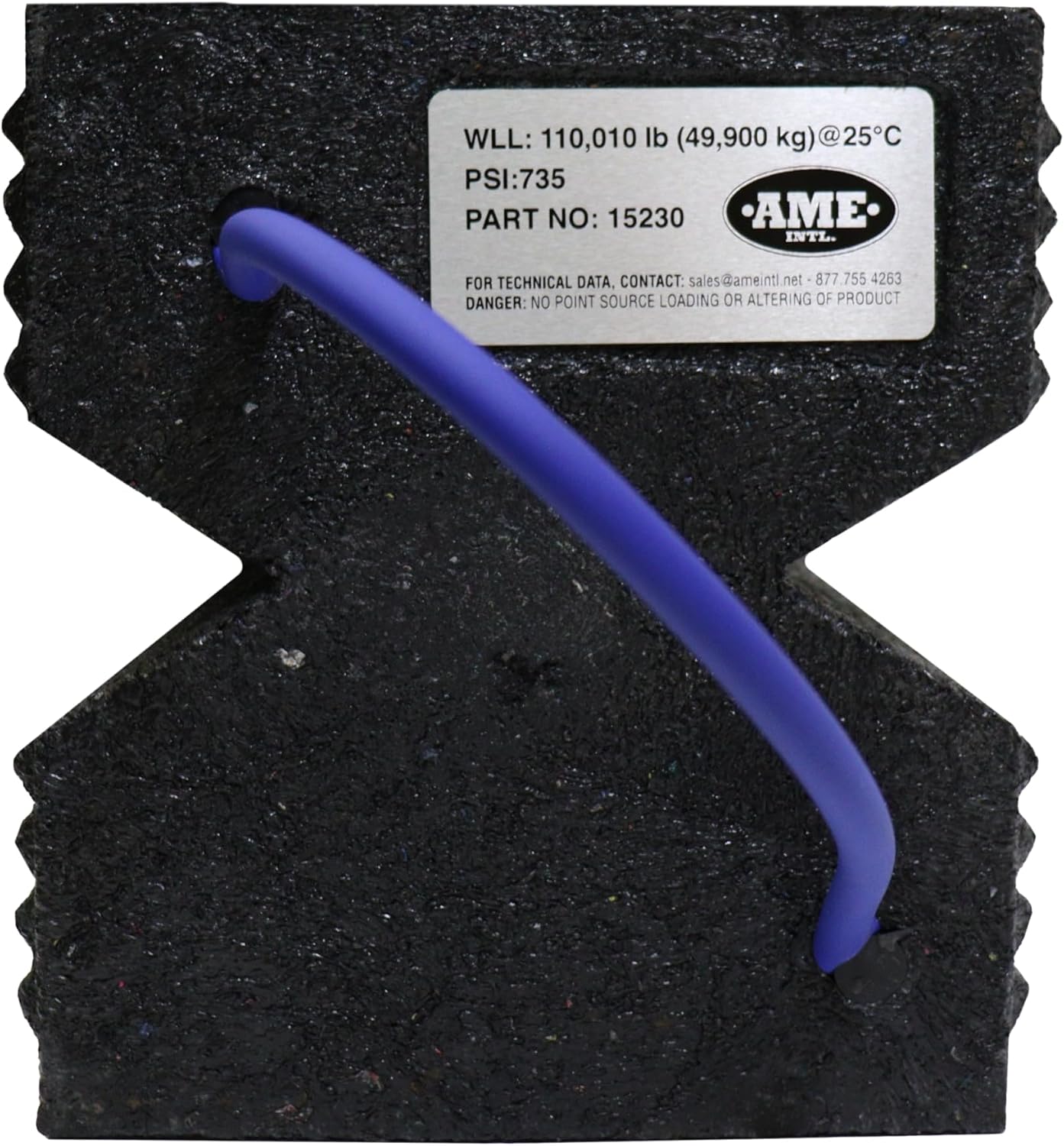 AME INTL 15230 Super Crib Cribbing Block Working Load Limit 110,000 lbs - 6" x 7" x 24", Black