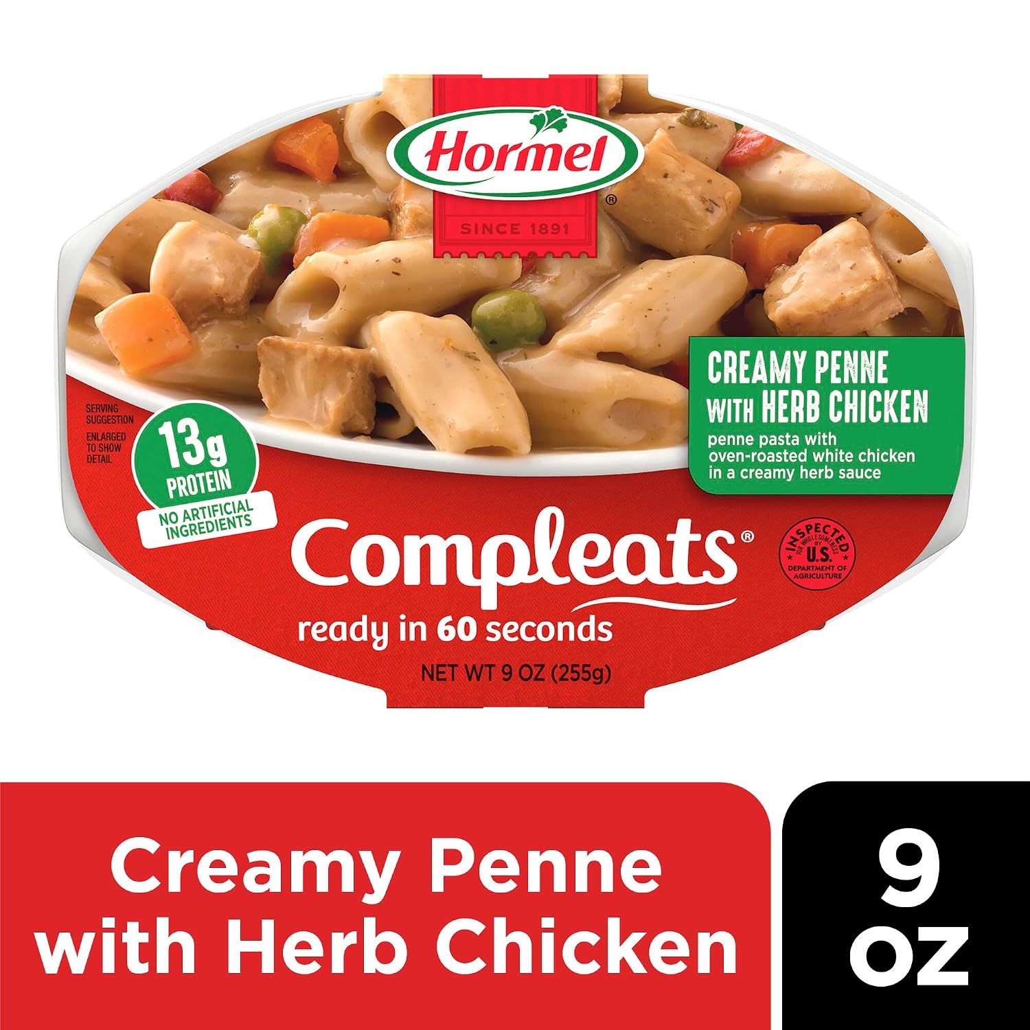 HORMEL COMPLEATS Chicken Alfredo Microwave Tray, 10 oz. (6 Pack)