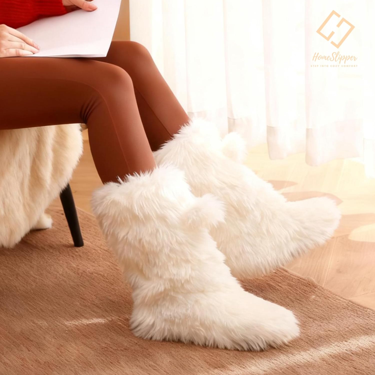 Home Slipper Women's Soft Fleece Plush Warm Indoor House Slipper Boots Shoes