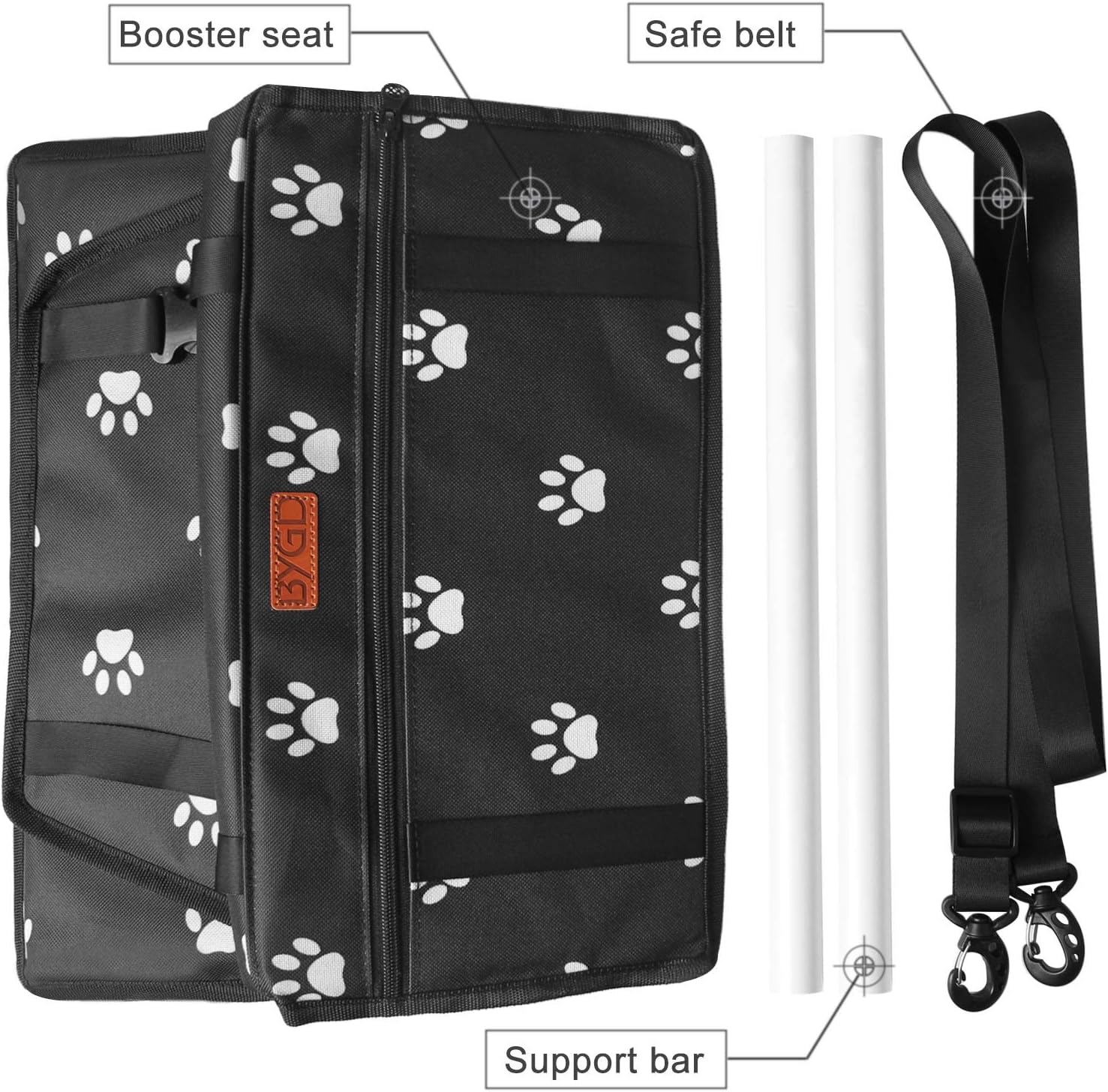 BYGD Portable Pet Dog Booster Seat for Small and Medium Pets