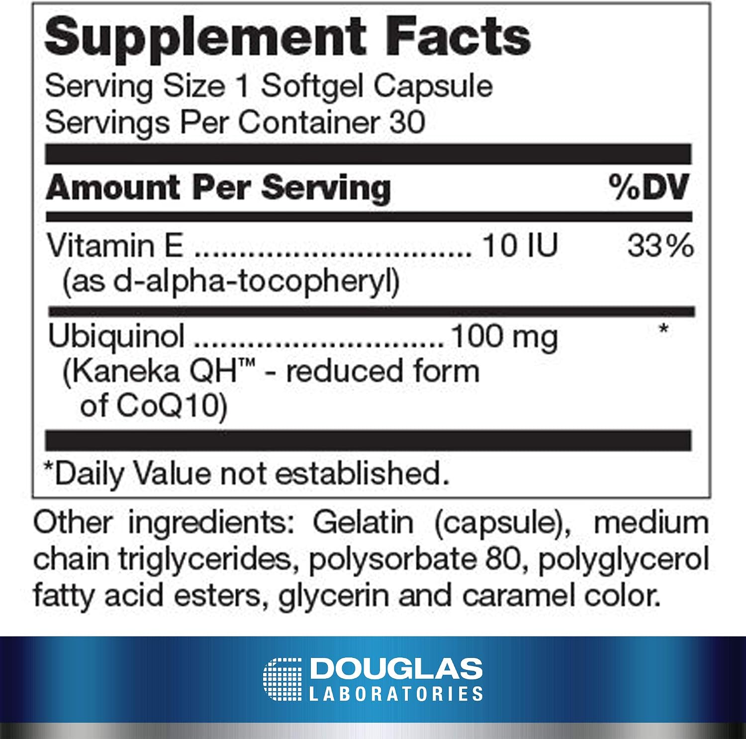 Douglas Laboratories Ubiquinol-QH | CoEnzyme Q10 to Support Healthy Aging and Cardiovascular Function | 60 Softgels