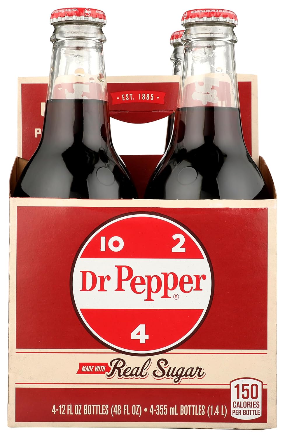Dr Pepper 4pk 12oz Glass