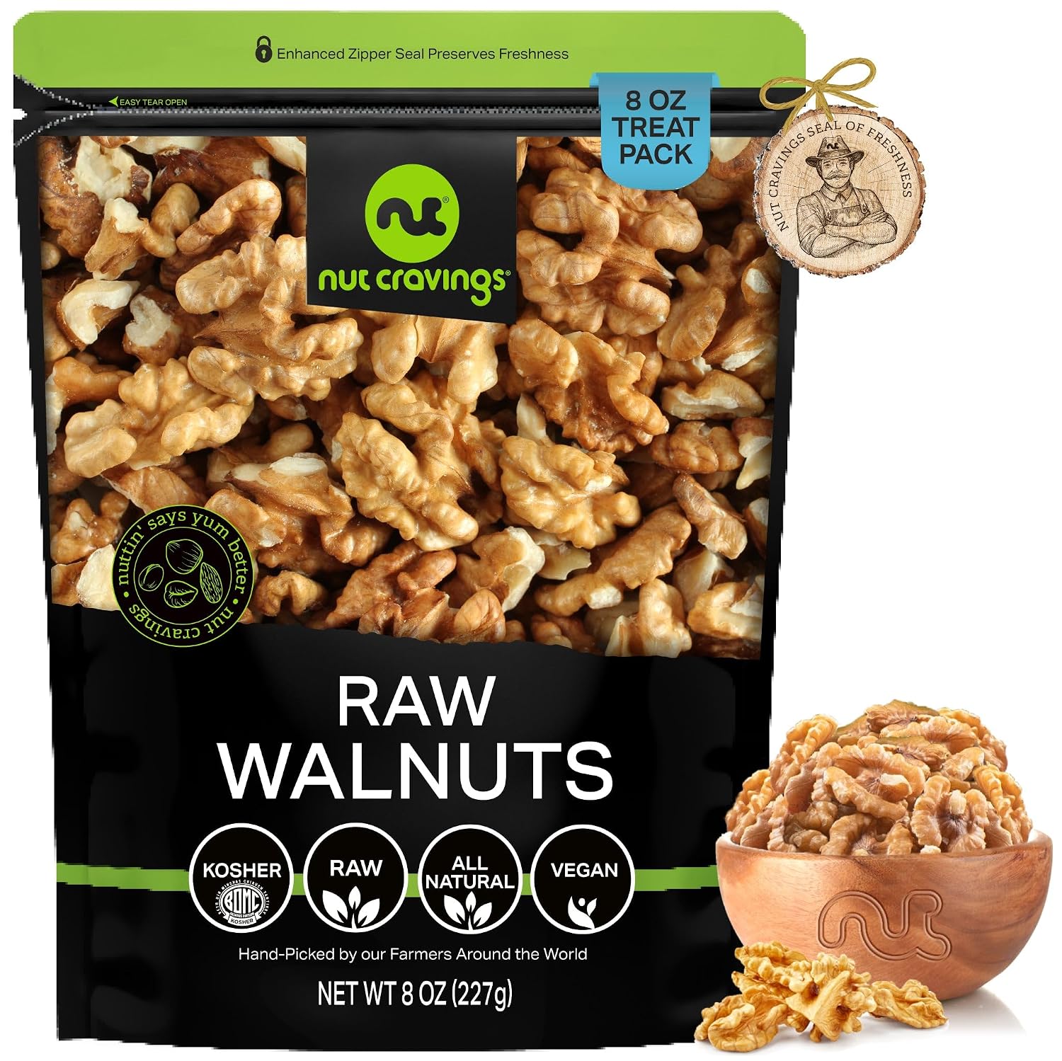 NUT CRAVINGS - Raw Walnuts In Shell, Whole, (80oz - 5 LB)