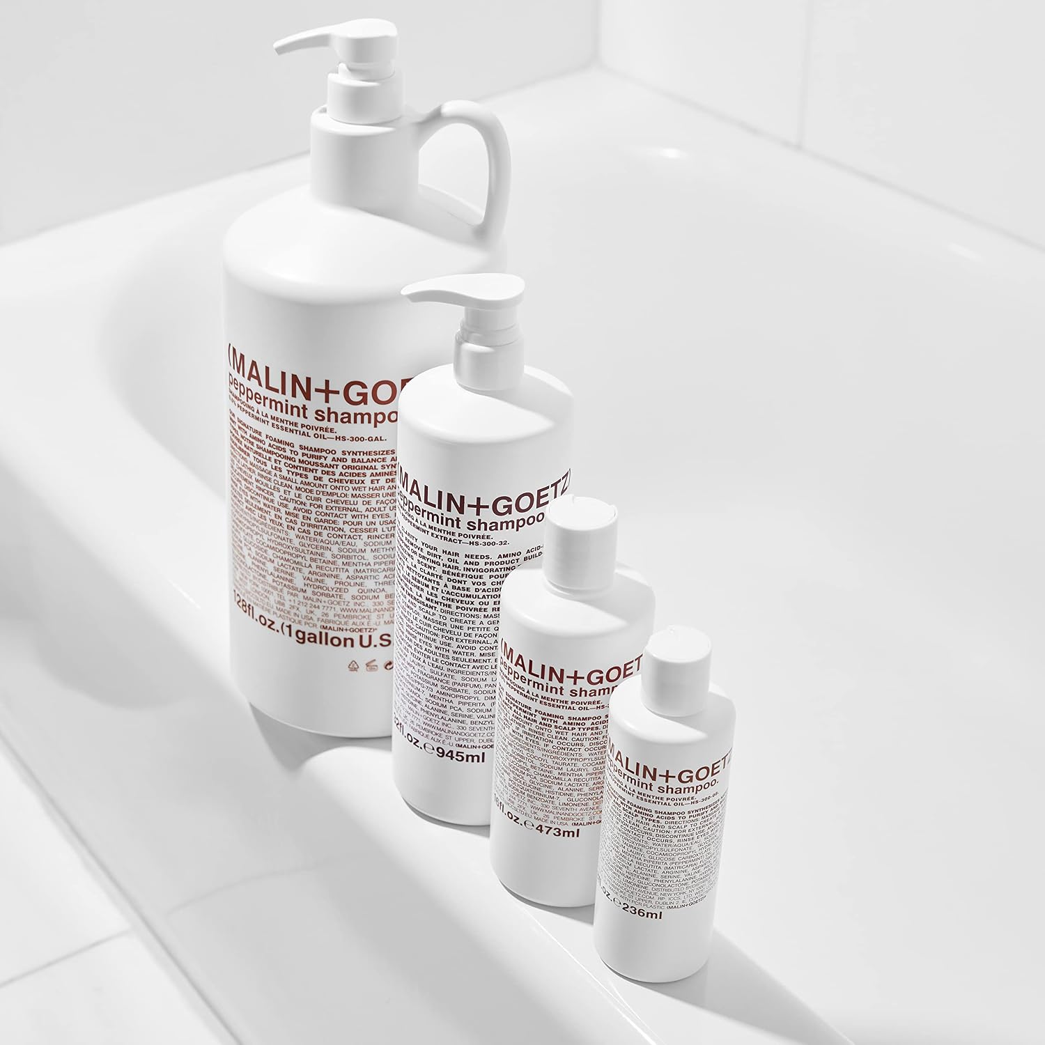 MALIN+GOETZ Clarifying Shampoo | Cool Peppermint Formula | Daily Cleanser with Amino Acids | For All Hair Types | Vegan, Sulfate-Free & Unisex