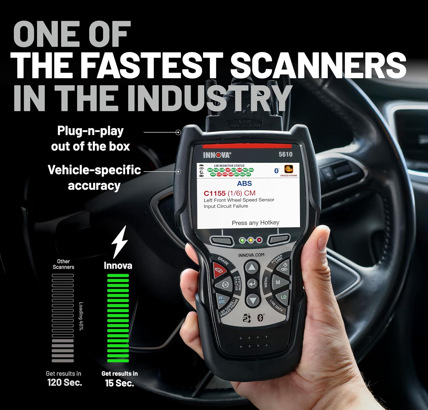 Innova 5610 OBD2 Bidirectional Scan Tool - Understand Your Vehicle, Pinpoint What's Wrong, and Complete Your Repairs with Less Headache