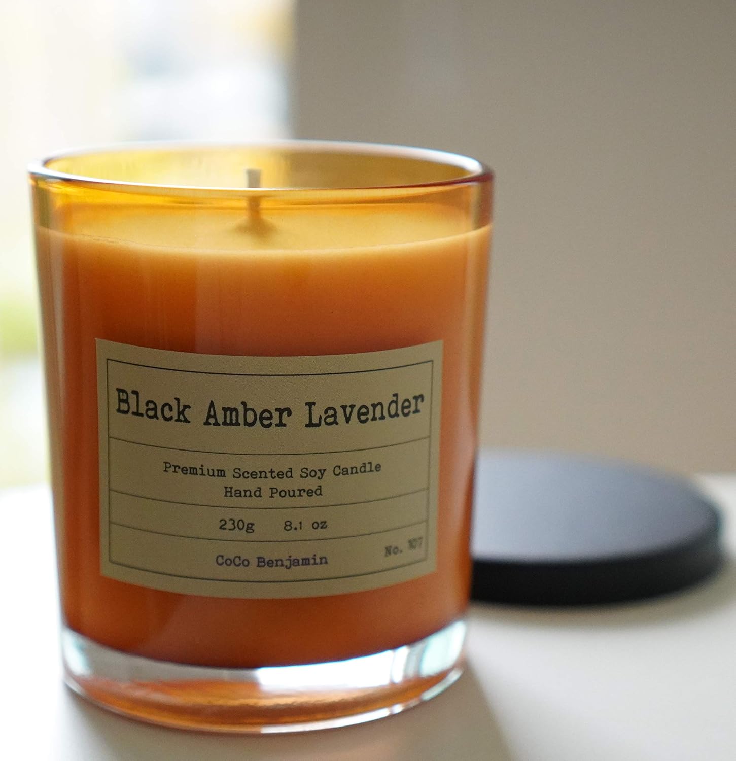 100% Natural Soy Wax Candle by CoCo Benjamin - Highly Scented & Hand-Poured Luxury Candle ((Majestic Balsam Fir Trees) - Clean Burning Cotton Wick
