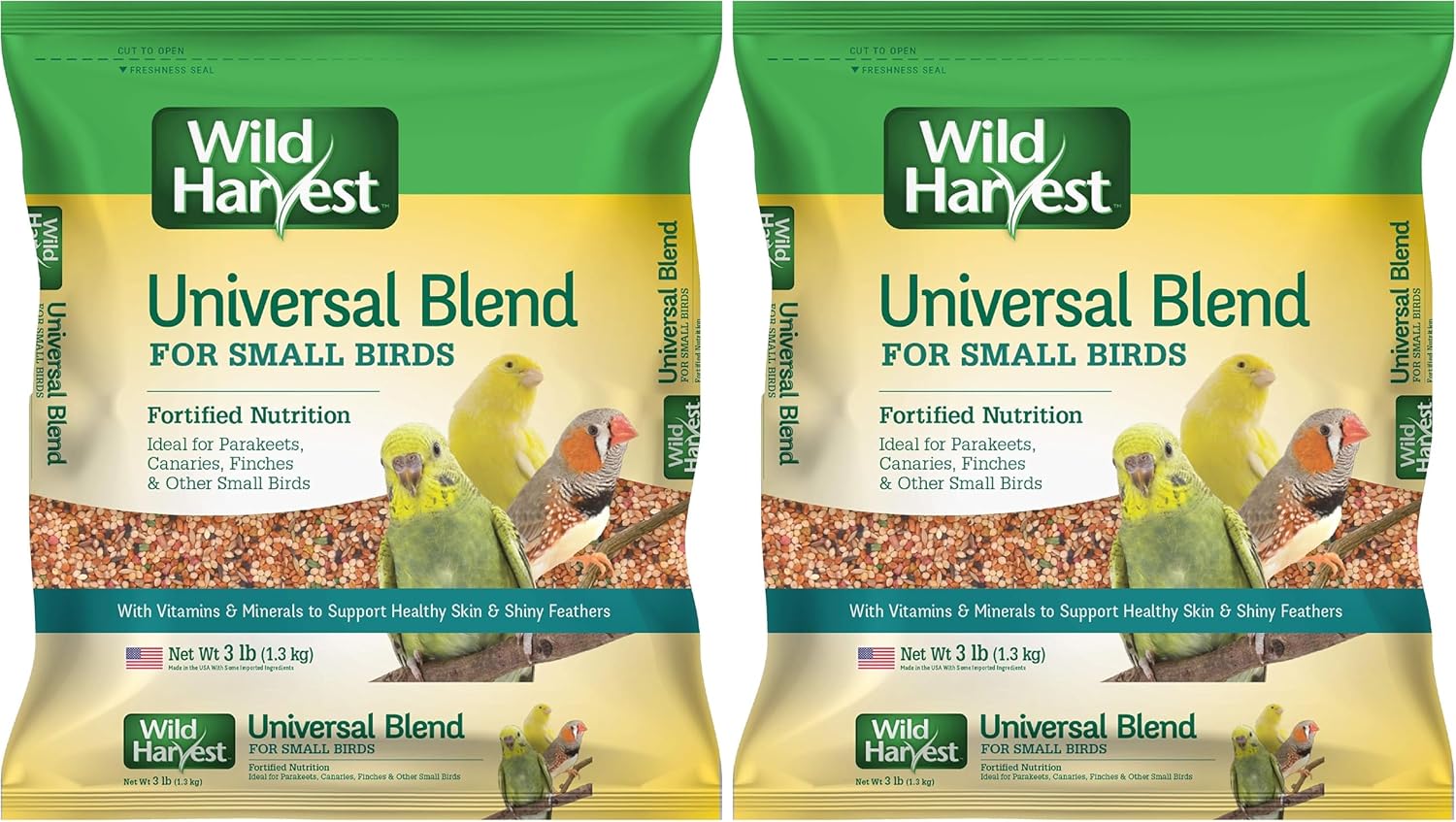 Wild Harvest Universal Blend For Small Birds 3 Pounds, Foritified Nutrition