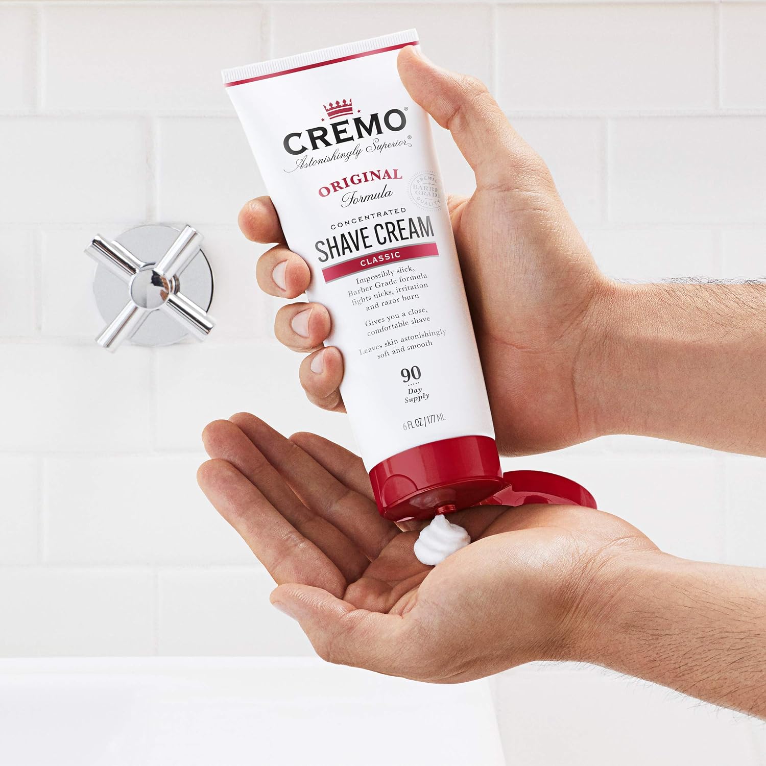 Cremo Original Shave Cream, Astonishingly Superior Ultra-Slick Shaving Cream for Men, Fights Nicks, Cuts and Razor Burn, 6 Fl Oz