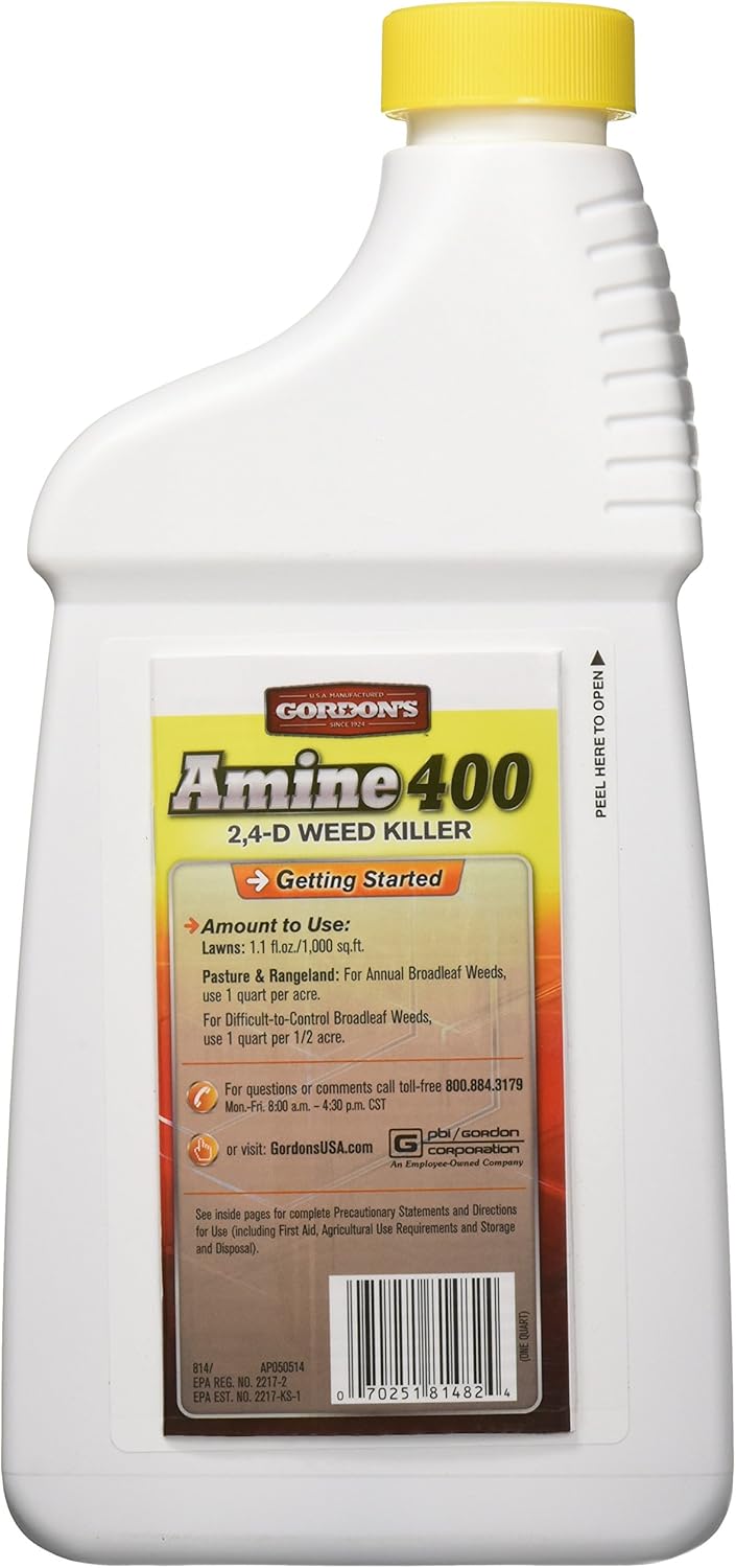 GORDON'S Amine 400 2,4-D Weed Killer, 1 Quart - 8141082