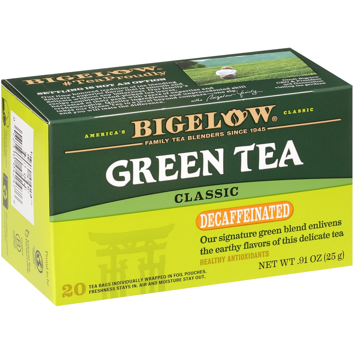 Bigelow Tea Classic Green Tea Bags, 40 Count (Pack of 6)