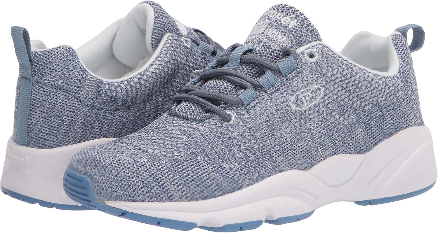 Propet Mens Tour Knit Lace Up Sneakers Shoes Casual - Grey