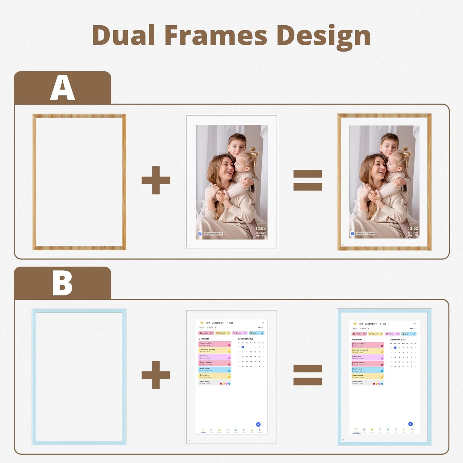 Dragon Touch Digital Picture Frame WiFi 10 inch IPS Touch Screen Digital Photo Frame Display, 32GB Storage, Auto-Rotate, Share Photos via App, Email