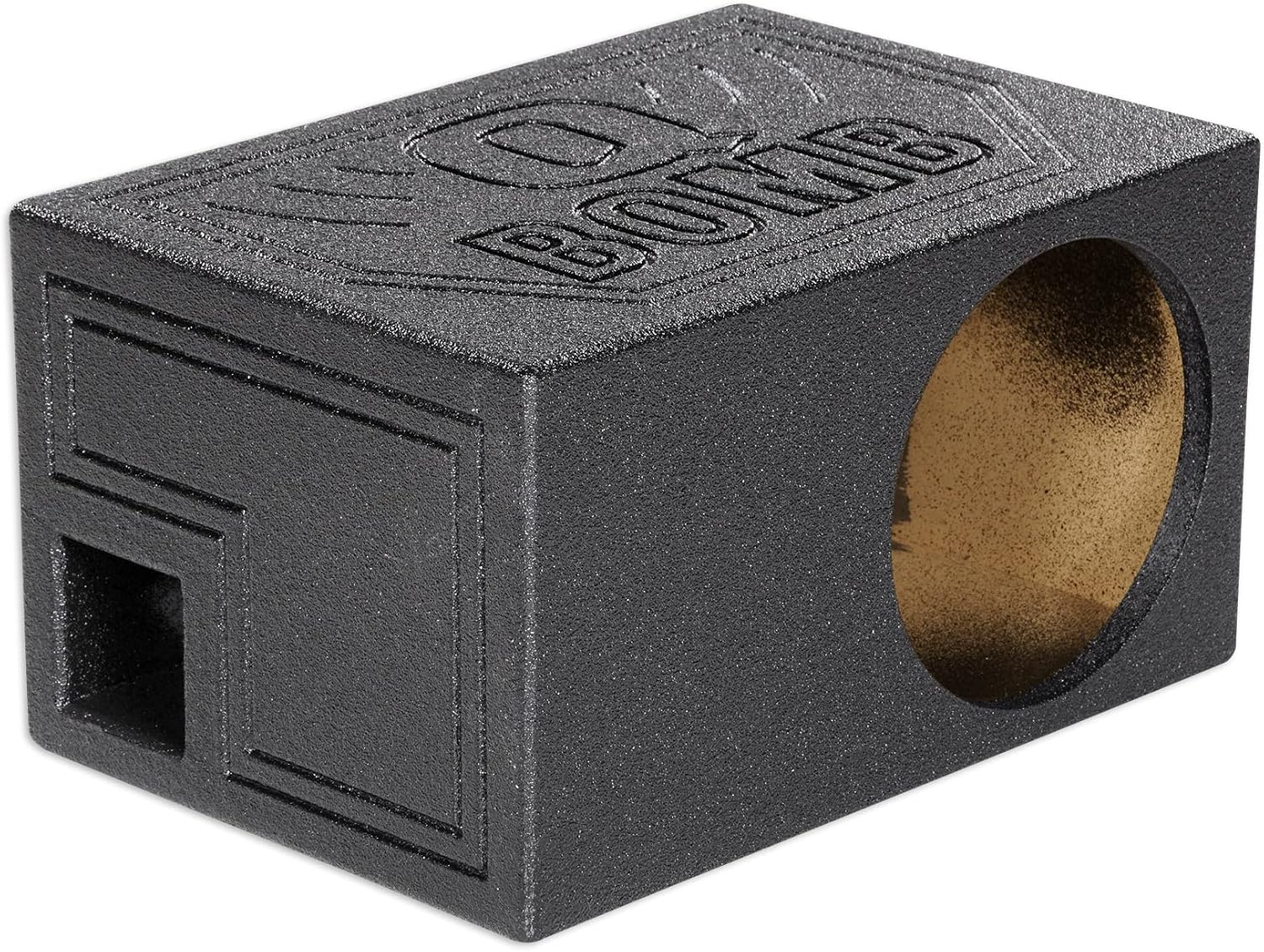 Rockville RQB10 Single 10" Vented Ported Subwoofer Sub Box Enclosure | 1.4 Cu Ft Air Space, Side Ported, 3/4" MDF, Bed Liner Finish, 39Hz Tuning