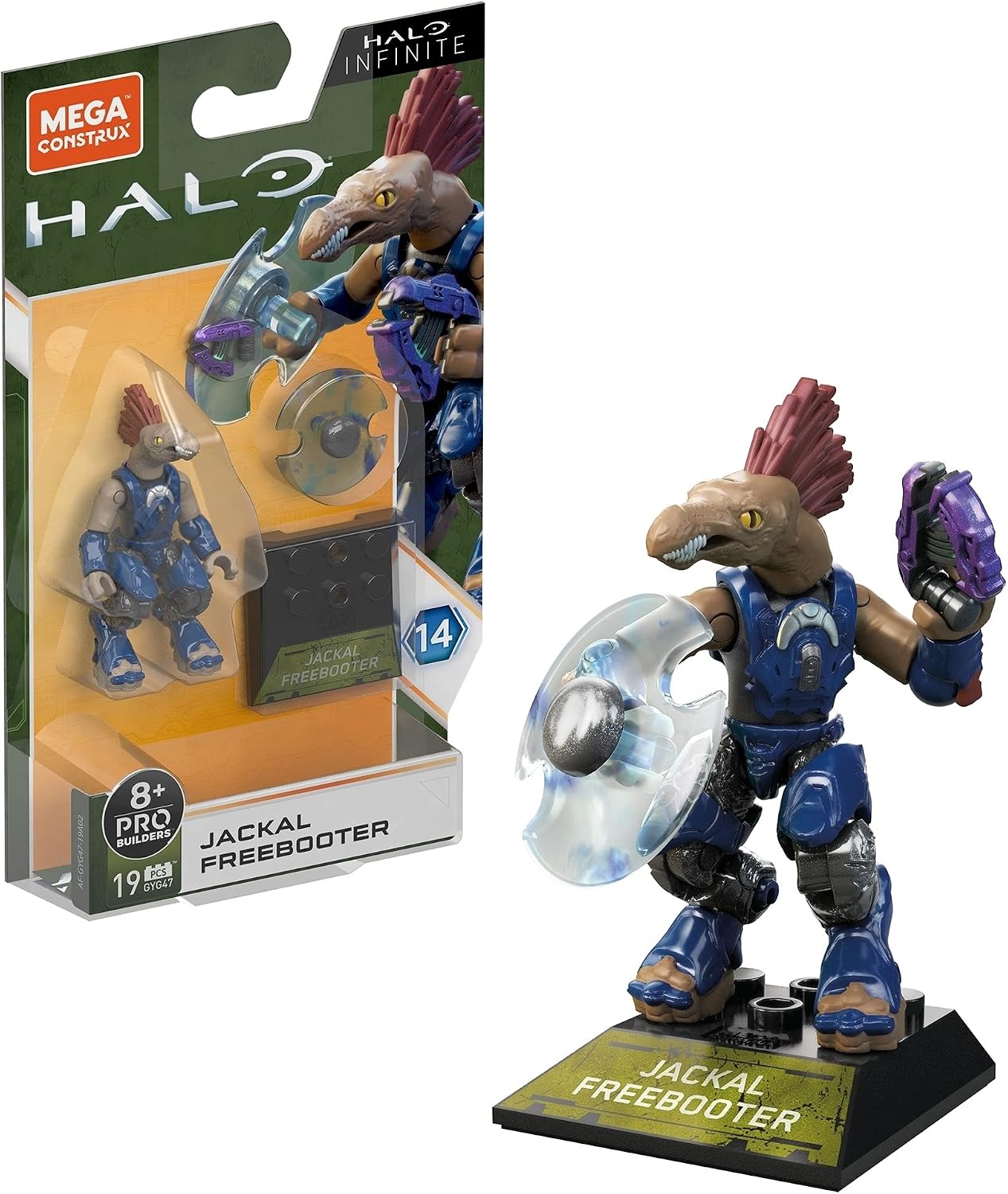Mega Halo Heroes Construx Pro Builders Series 14 Jackal Freebooter Figure GVP47