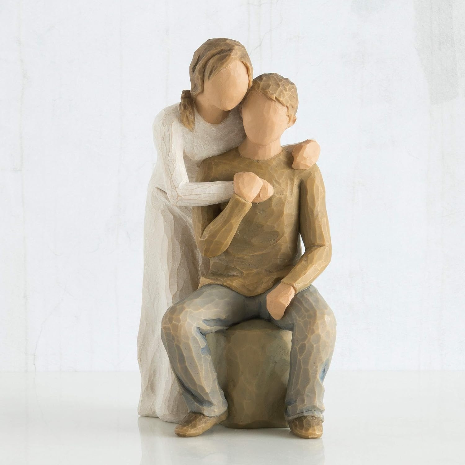 Willow Tree You and Me (Darker Skin), Sculpted Hand-Painted Figure | Cast from a Susan Lordi Original Carving, Expression of Love and Caring, Display on Shelf, Table or Mantel, Fitted Gift Box