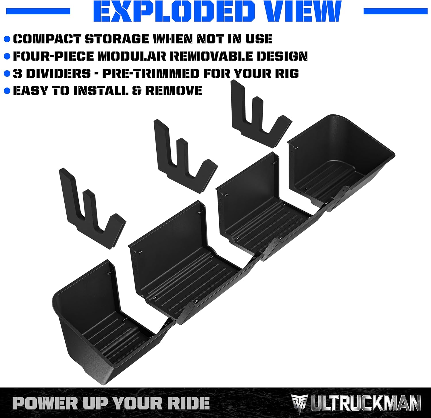 Under Seat Storage Box for F-150 Crew Cab & Super Duty 2015-2026 | Foam-cut for long gear. Hidden. Waterproof. No-drill. ULTRUCKMAN — Built for the Haul.