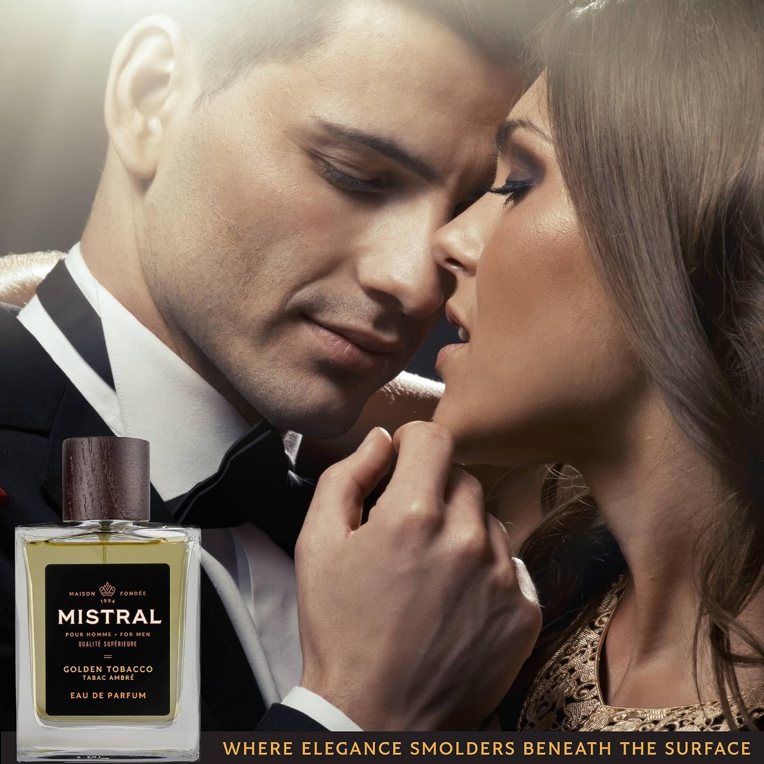 Mistral Bourbon Vanilla Eau de Parfum for Men, Men's Cologne, 3.4 Oz | Warm & Sweet Masculine Scent with Vanilla, Patchouli & Sandalwood, Cruelty-Free, Long-Lasting Perfume, Made in France