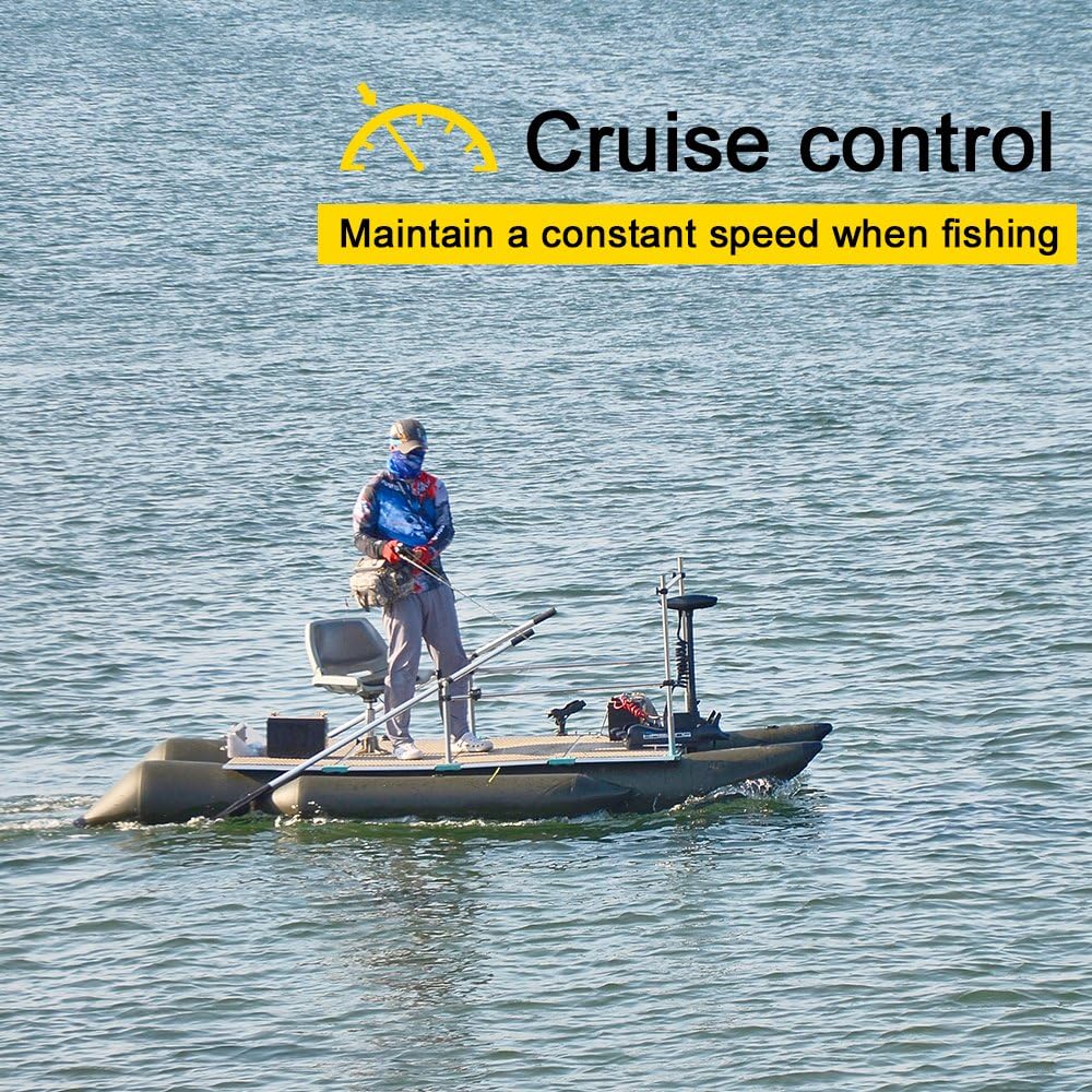 AQUOS Haswing Bow Mount Trolling Motor 12V 55lbs 48in with Wireless Remote | Fresh & Saltwater Ready, 164ft Wireless Remote Range, Black, Fits Boats up to 19ft, Req 13.7 x 8" Flat Mount Surface