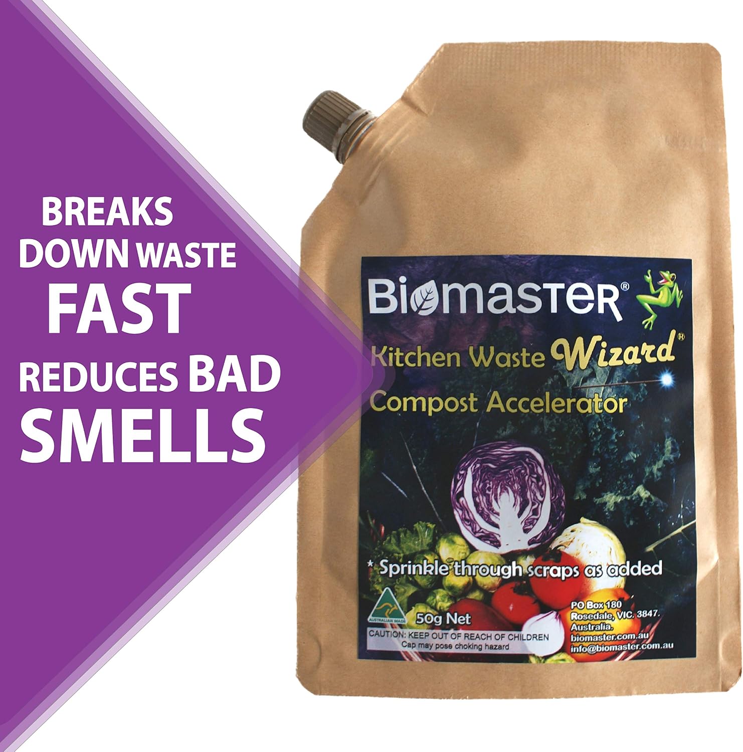 Kitchen Waste Wizard Compost Accelerator - 50g - Natural
