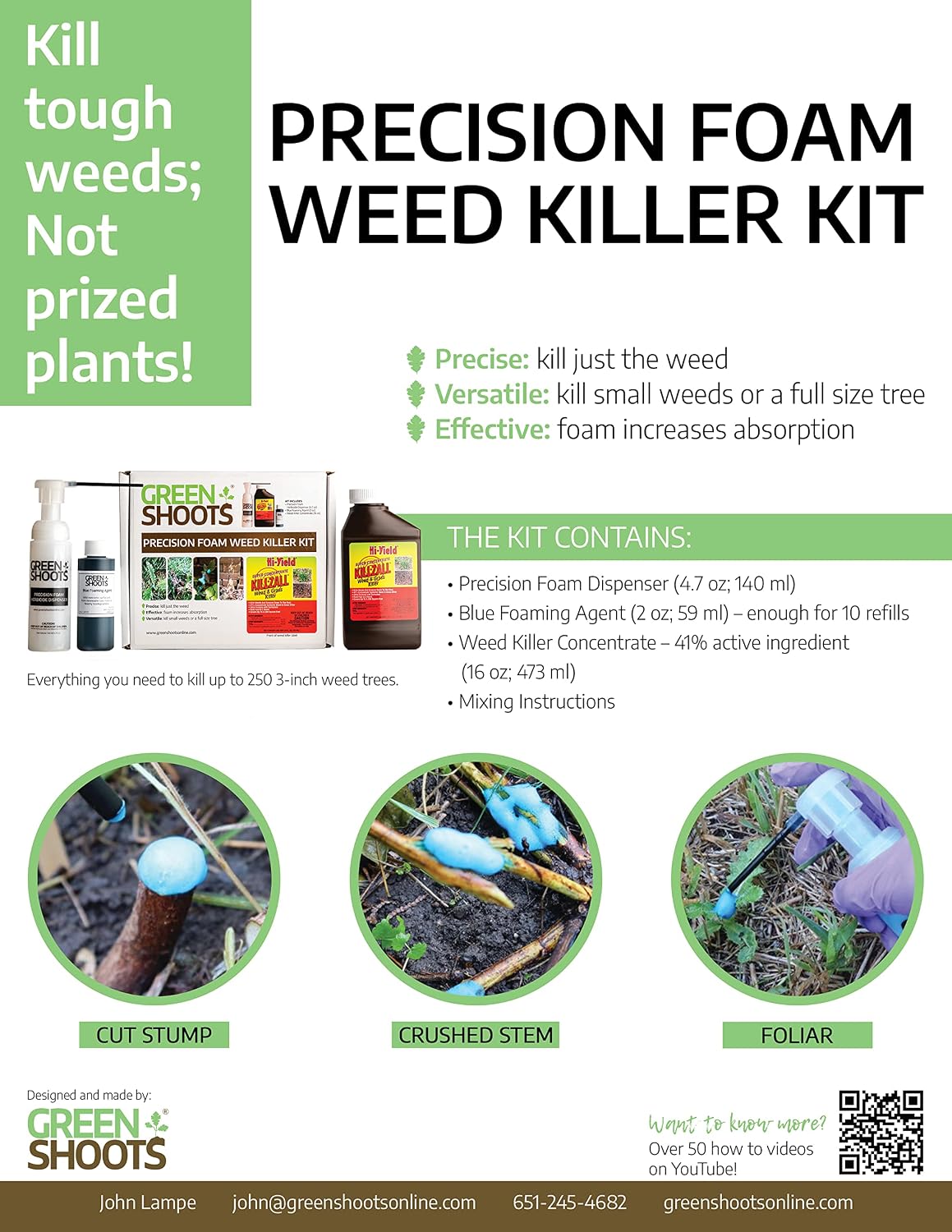 Precision Foam Weed Killer Kit for Tough Weeds