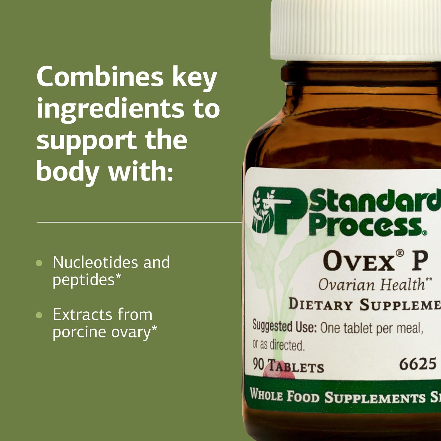 Standard Process Inc. Ovex P - Whole Food-Based Supplement to Support Your Health - with Porcine Ovary Cytosol Extract - 90 Tablets