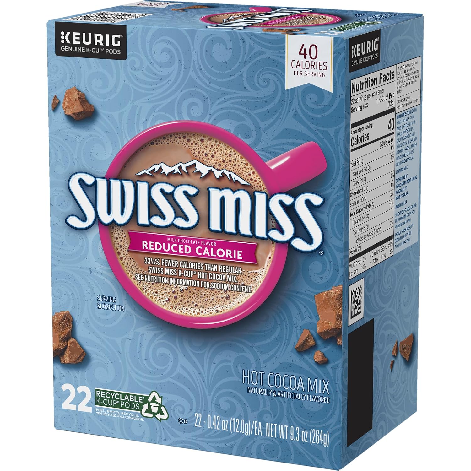 Swiss Miss Milk Chocolate Hot Cocoa Keurig Single-Serve K Cup Pods, 28 Count
