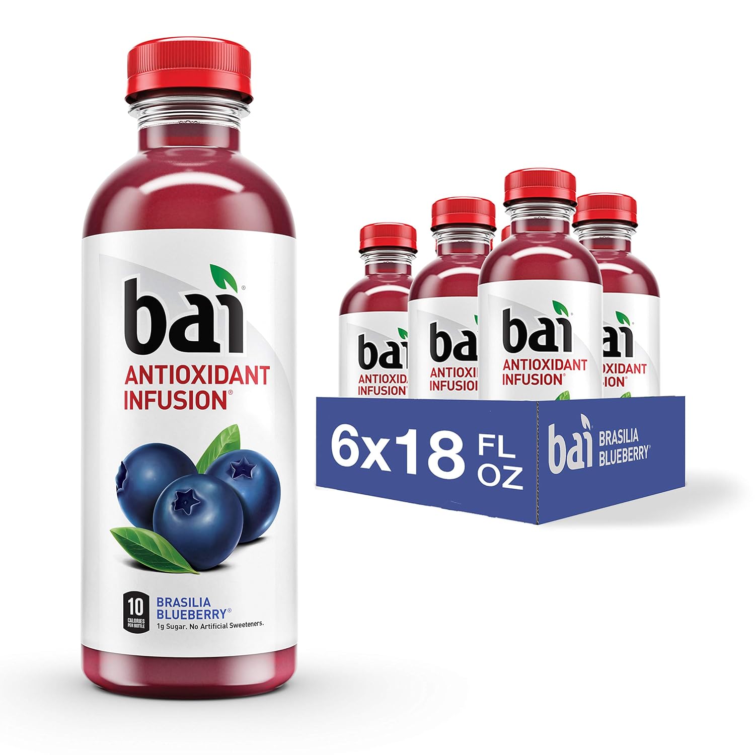 Bai Flavored Water, Kula Watermelon, Antioxidant Infused Drinks, 18 Fluid Ounce Bottle (Pack of 12)