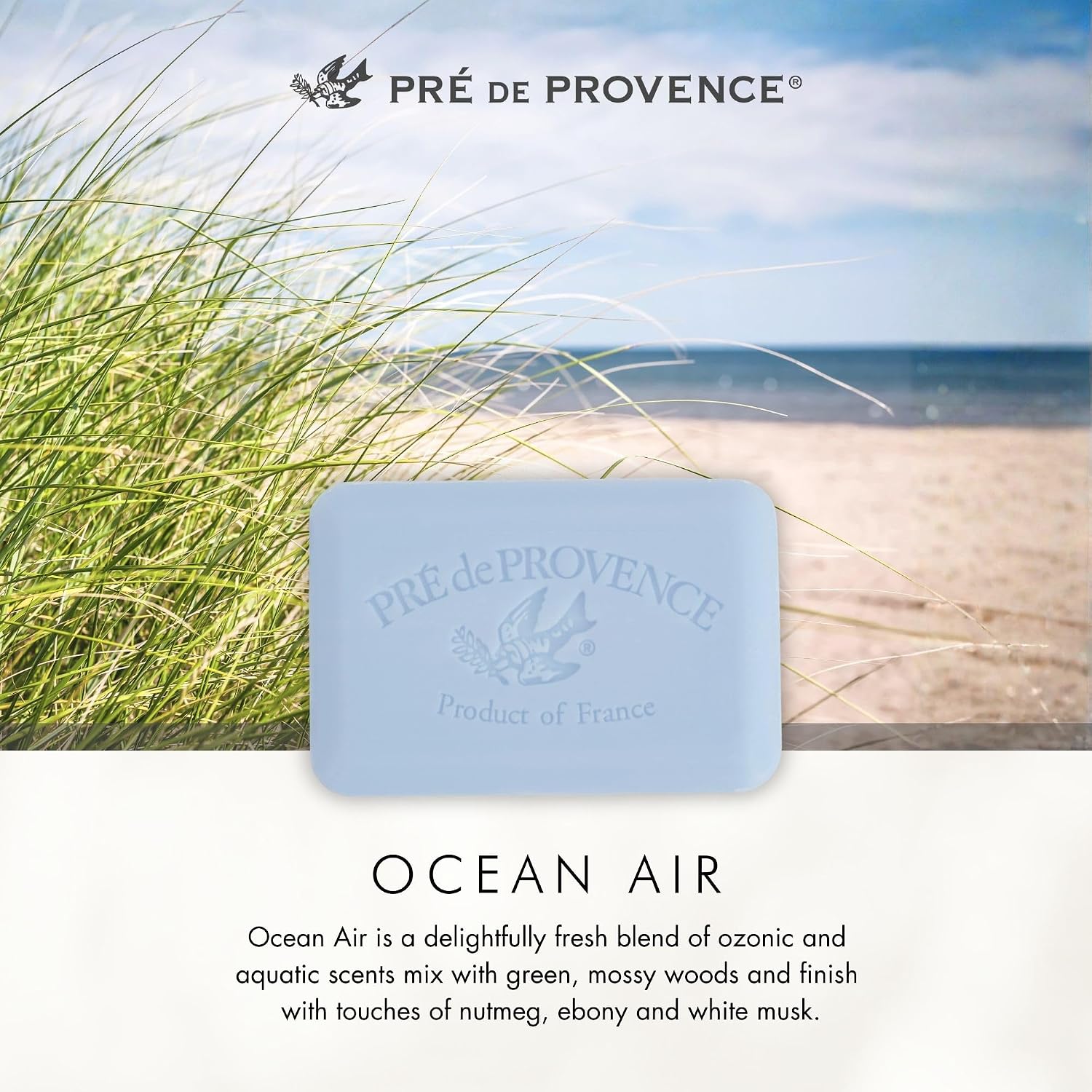 Pre de Provence Artisanal Soap Bar, Natural French Skincare, Enriched with Organic Shea Butter, Quad Milled for Rich, Smooth & Moisturizing Lather, Linden, 5.3 Ounce
