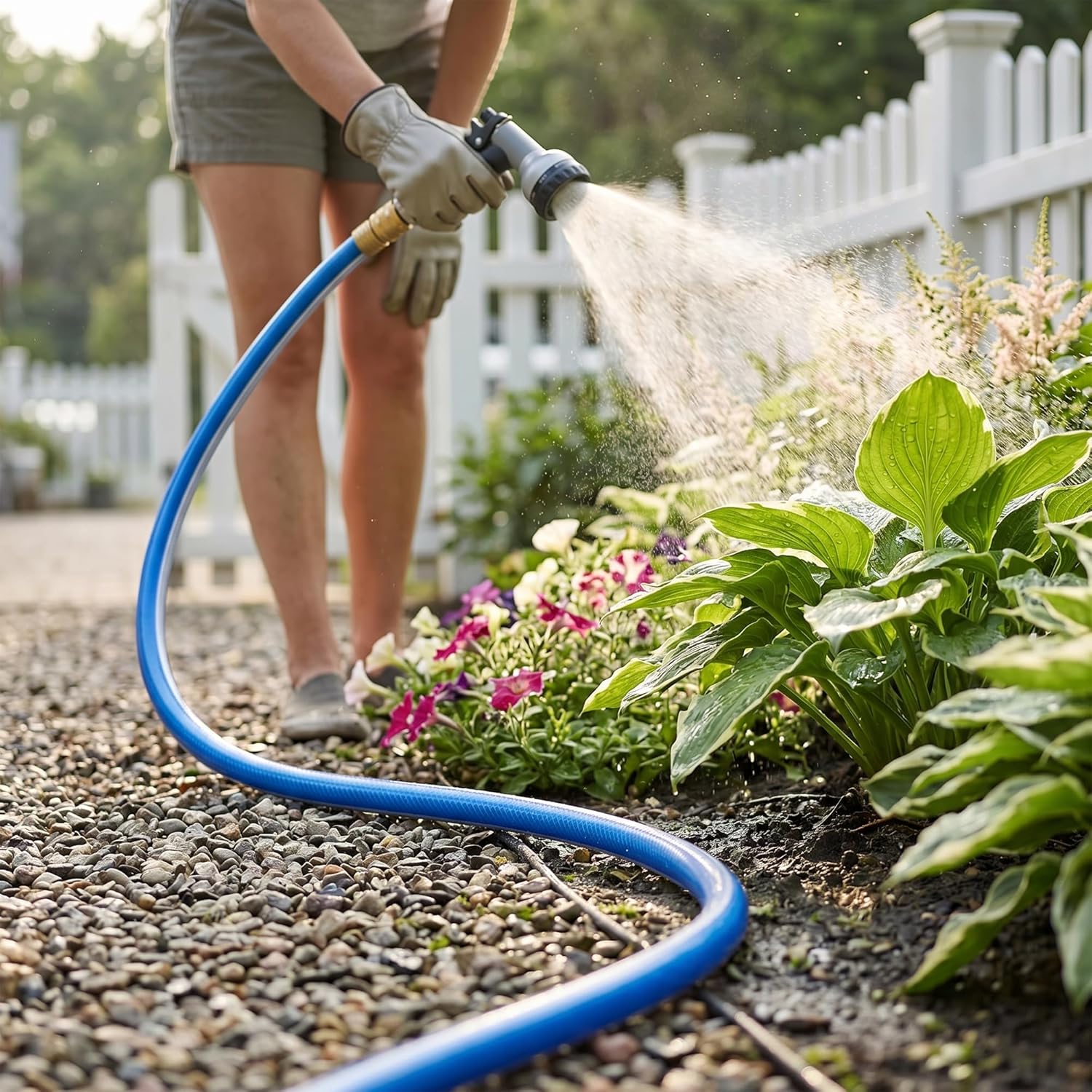 Lead-in Yellow Short Garden Hose 3/4 in. x 5 ft. -No Kink, Leak Free, Flexible, Male to Female Fittings -Heavy Duty Lightweight PVC Water Hose -150PSI Work & 500PSI Burst, for Reel Cart & Outdoor Use