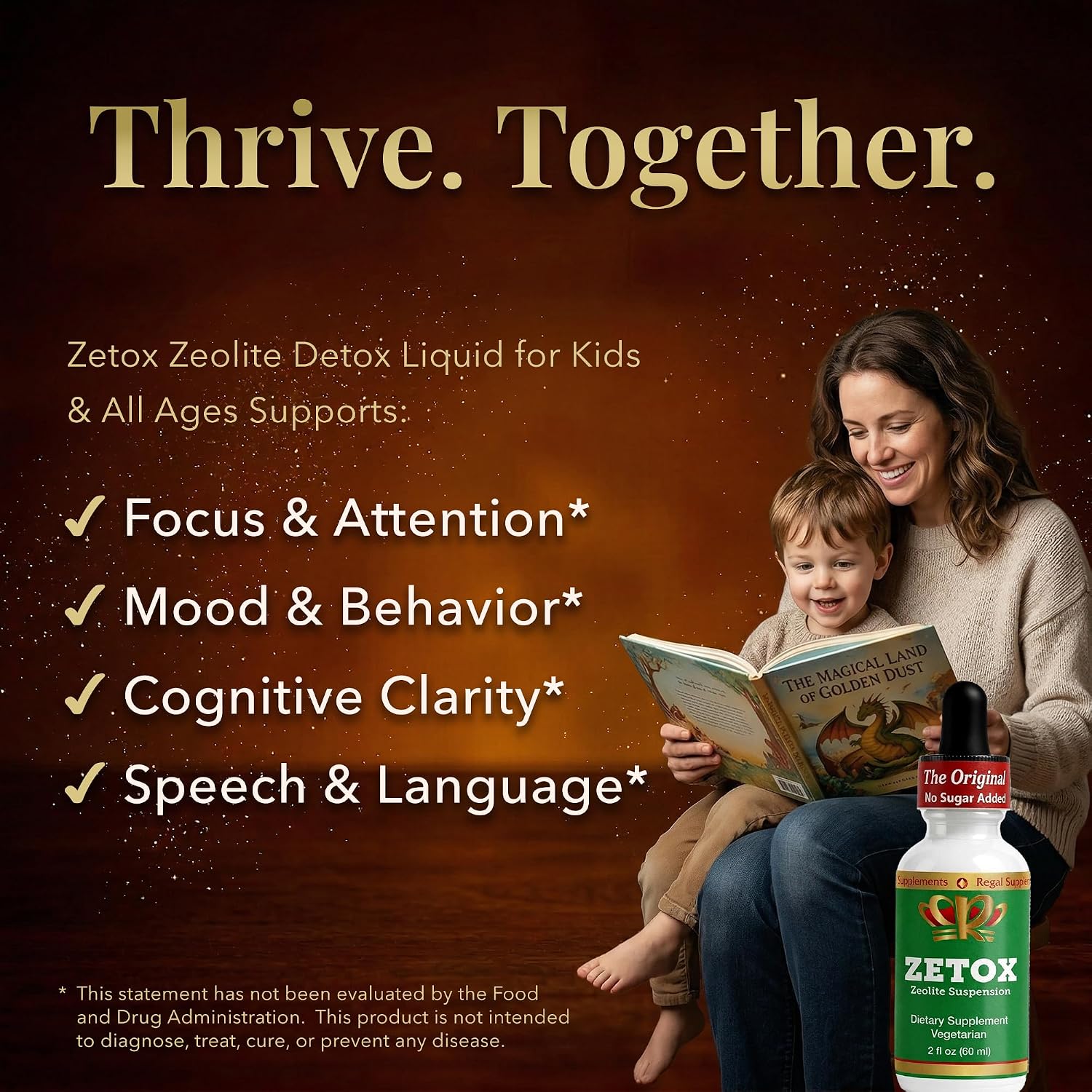 ZETOX | Zeolite Detox for Kids and Adults | Enhanced with Methyl Vitamin B12 and D3 | Premium Grade Liquid Clinoptilolite Zeolite Drops | Supports