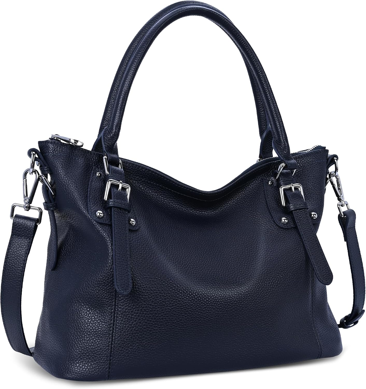 HESHE Leather Purses and Handbag for Women Shoulder Bag Tote Top Handle Bag | Genuine Designer Large Capcity Hobo Crossbody Satchel Travel Work Ladies Zippered Ladies Daily Bag Adjustable Long Strap