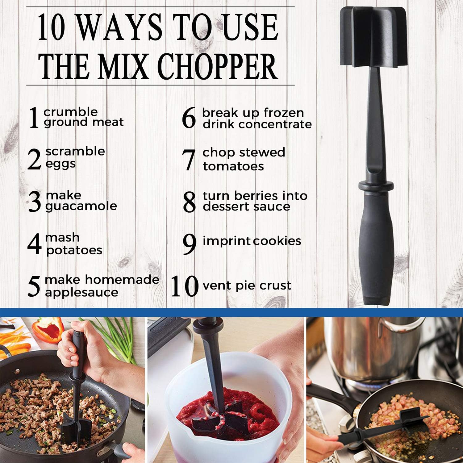 Meat Chopper Ground Beef Masher Tool for Hamburger
