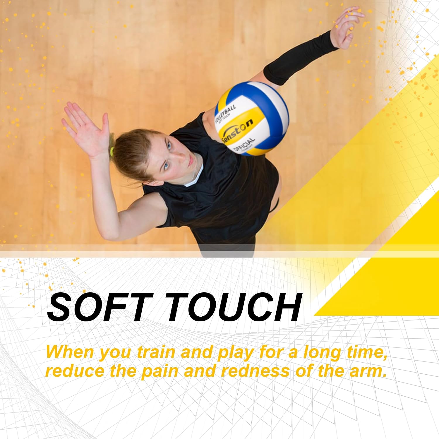 Senston Volleyball Official Size 5 Soft Waterproof for Indoor Outdoor Beach
