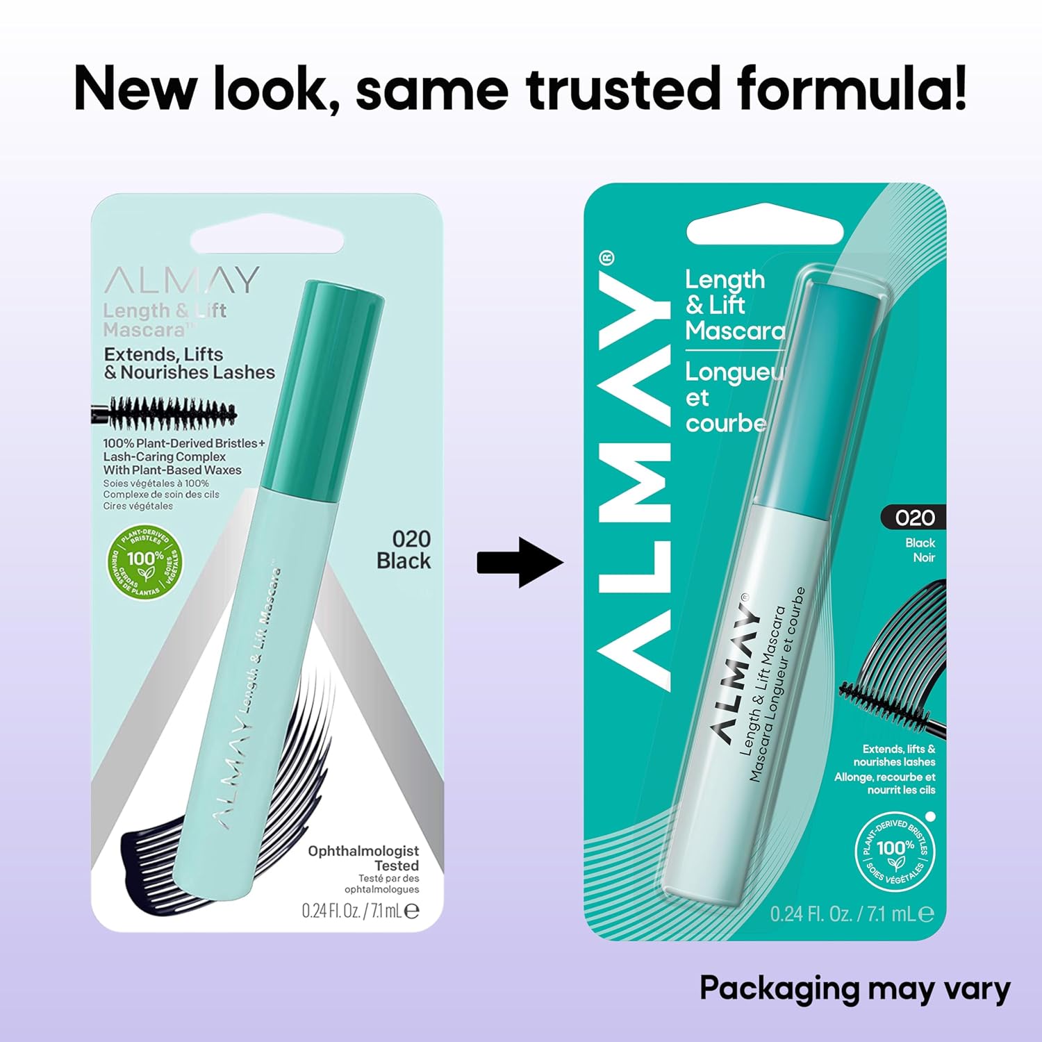 Almay Length & Lift Mascara, 10 Blackest Black, 1 Count