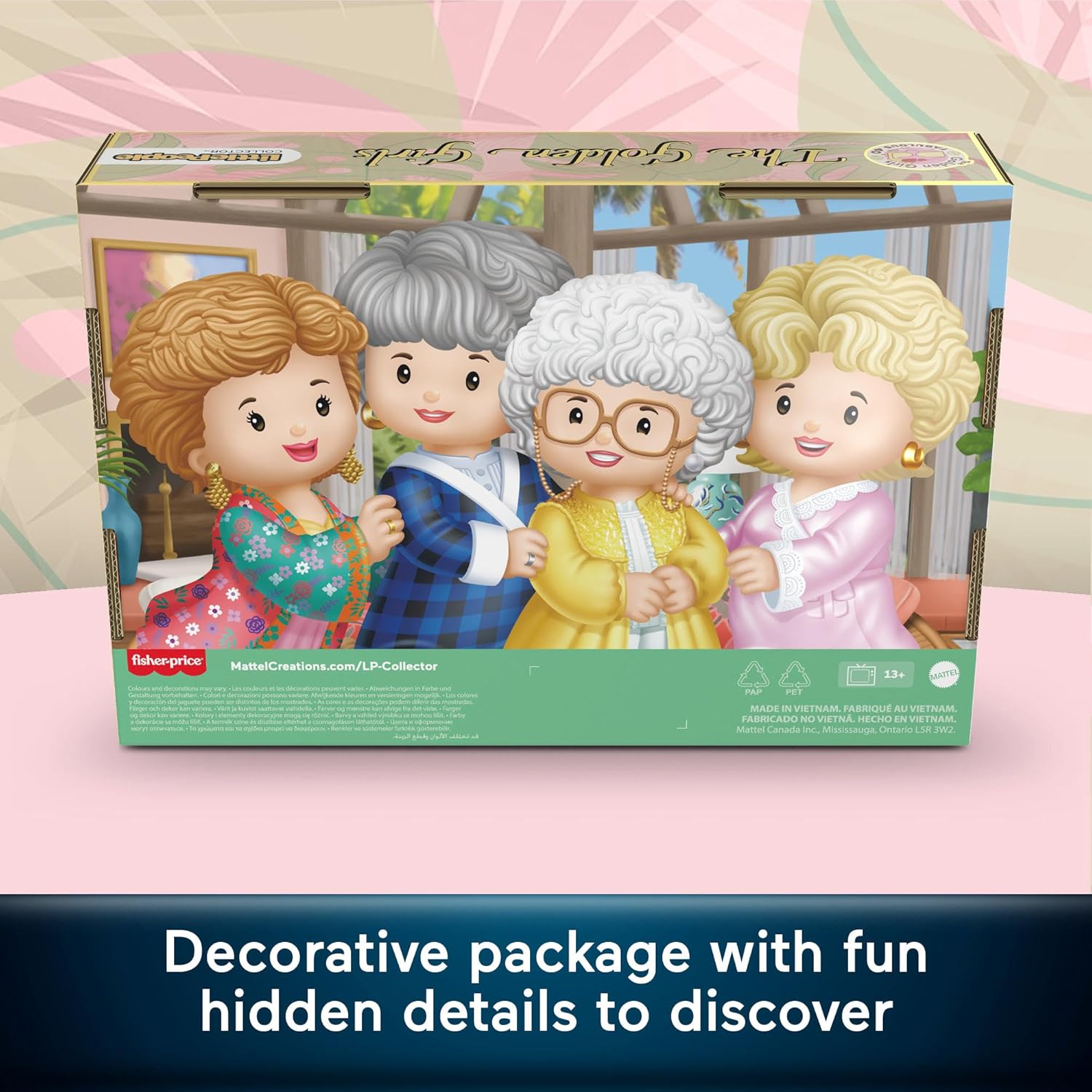 Little People Collector The Golden Girls TV Show Special Edition Set for Adults & Fans, 4 Figures in Display Package