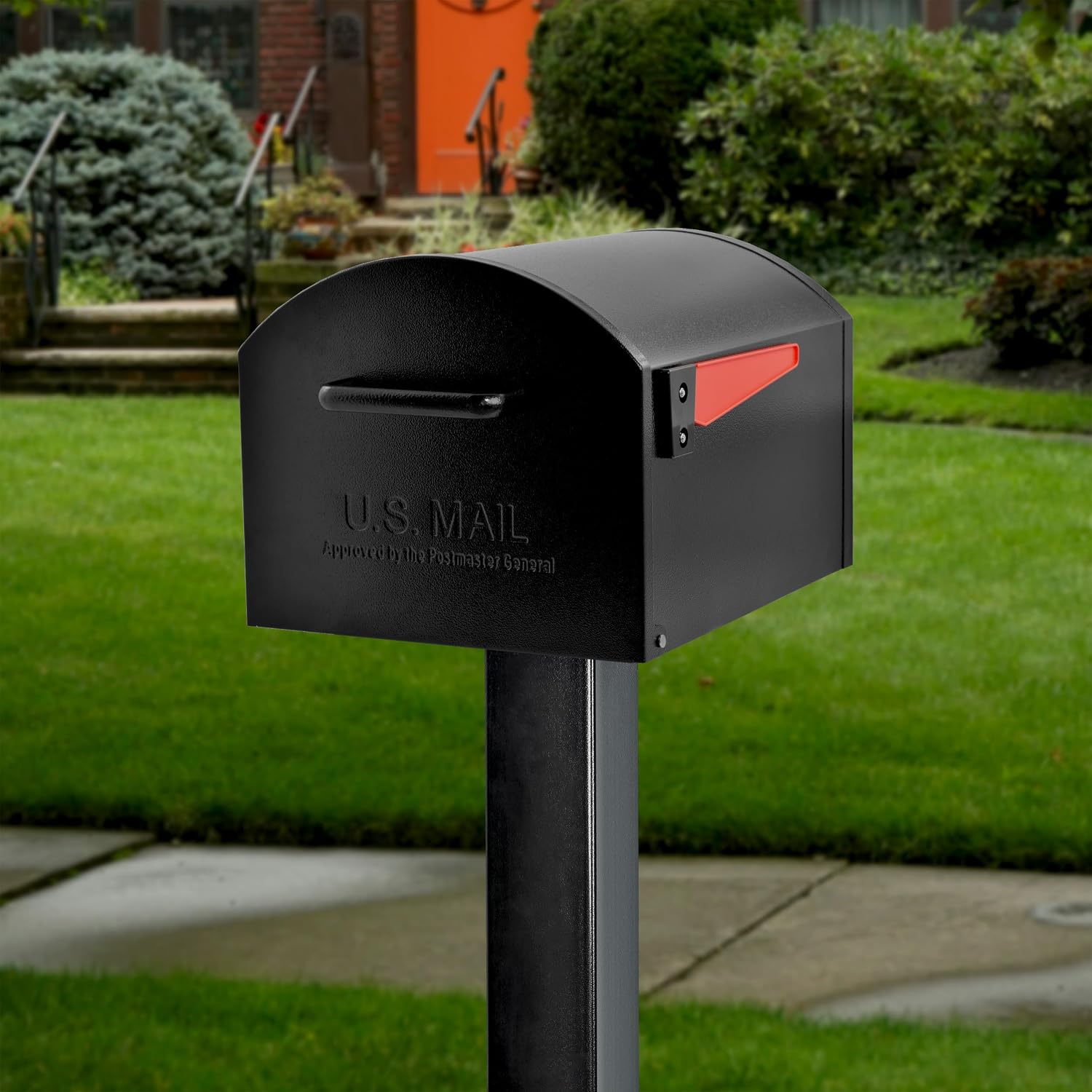 Mail Boss Orca Extra Large Galvanized Steel Post Mount Mailbox, Non-Locking