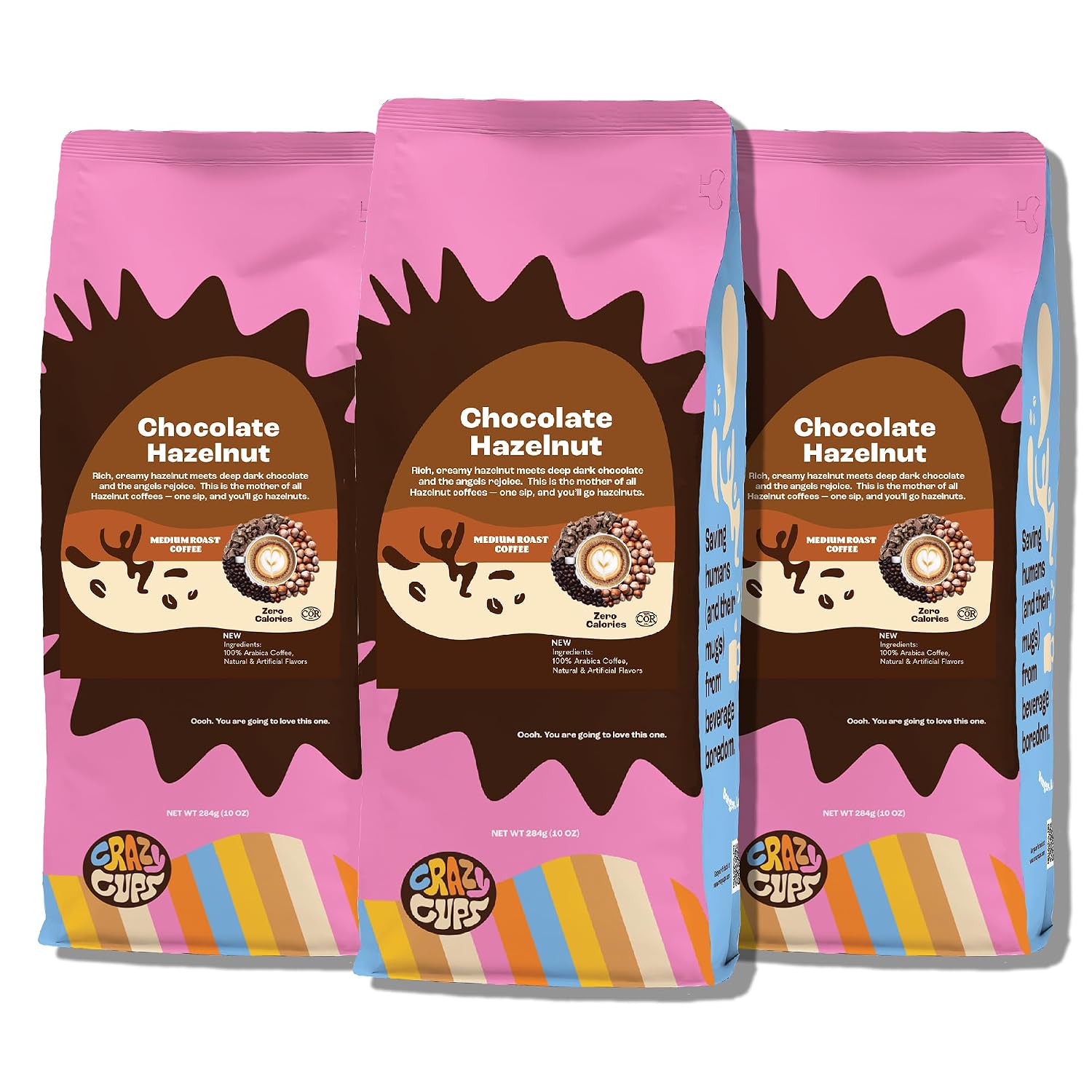 Crazy Cups Flavored Ground Coffee, Cinnamon French Toast, in 10 oz Bag, For Brewing Flavored Hot or Iced Coffee