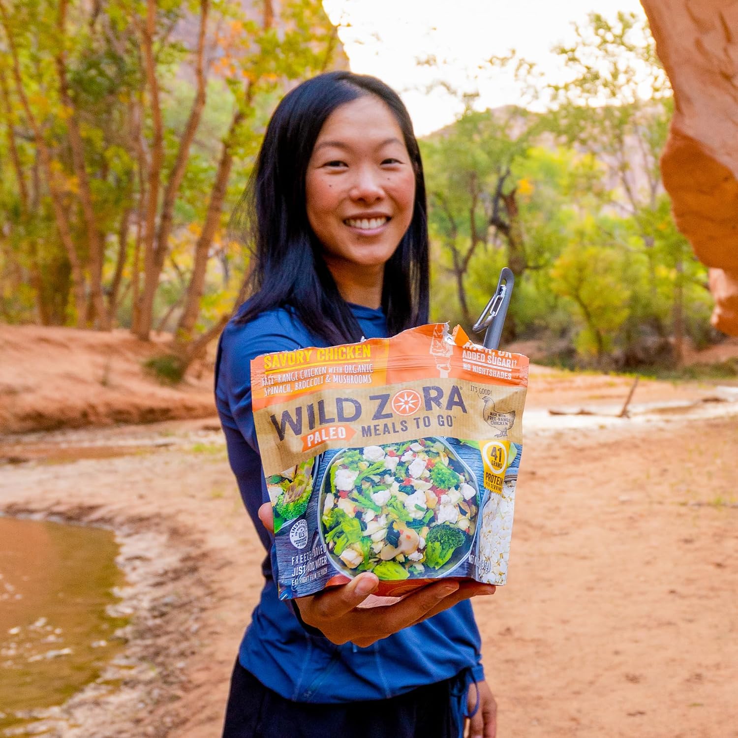 Wild Zora Paleo Freeze Dried Meals for Backpacking & Camping - Healthy Gluten Free & Grain Free Camping Meals/Backpacking Food + No Added Sugar - Great for Travel (Cliffside Coconut Berry 2-Pack)