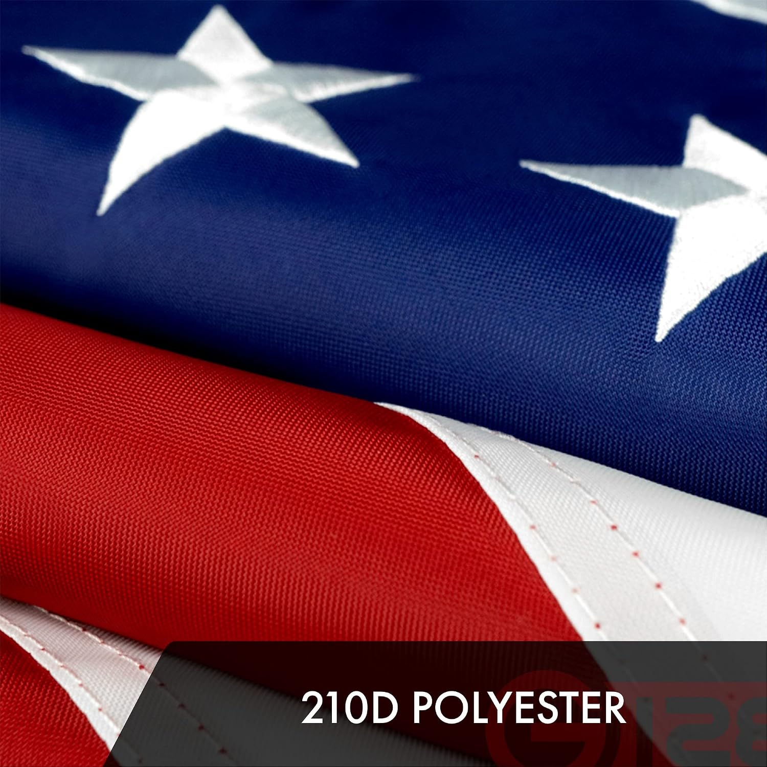 G128 American USA Flag | 5x8 Ft | ToughWeave Series Embroidered 300D Polyester | Country Flag, Embroidered Stars, Sewn Stripes, Indoor/Outdoor, Brass Grommets