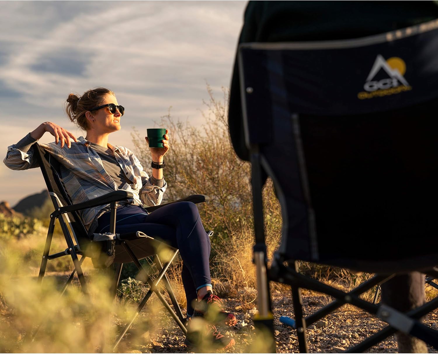 GCI Outdoor Eazy Chair, Folding Camping Chair for Adults